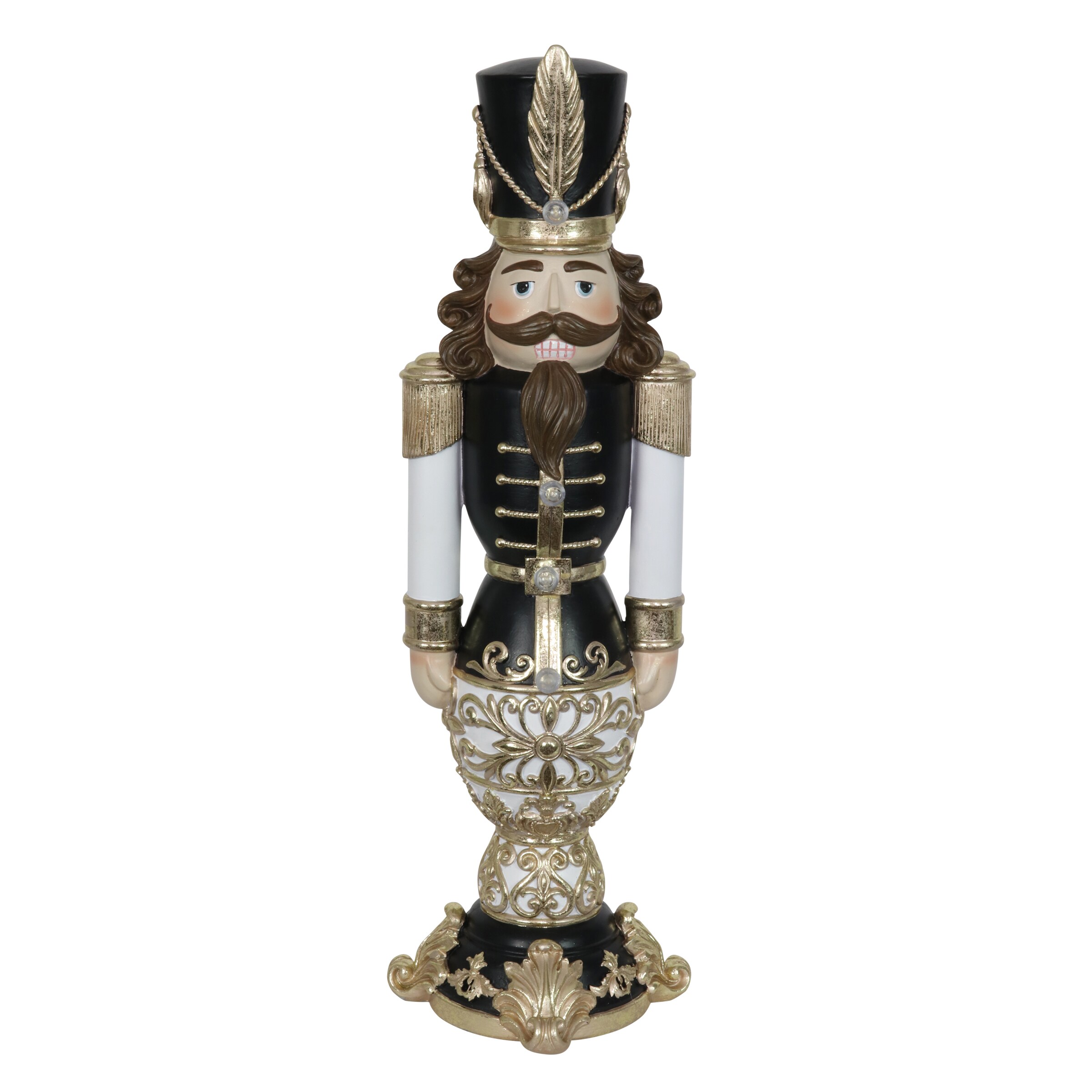 Exhart 19919-RS 22.83-in Lighted Decoration Nutcracker Battery-operated Christmas Decor