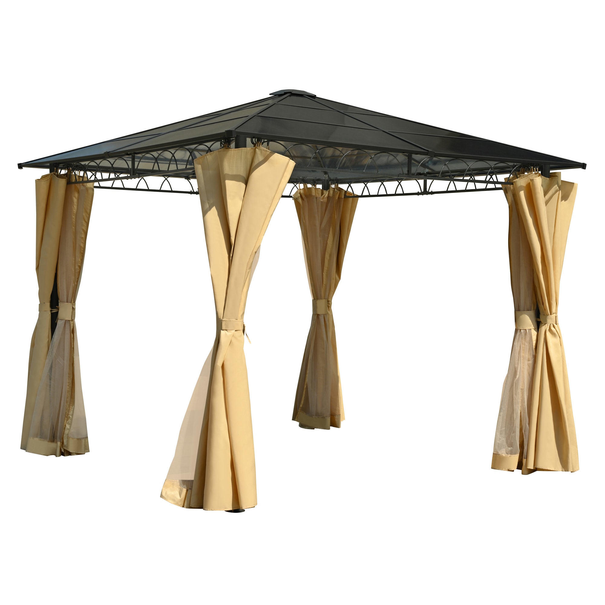 SINOFURN SYA010483BG Wood-Resin-Gazebos - View #3