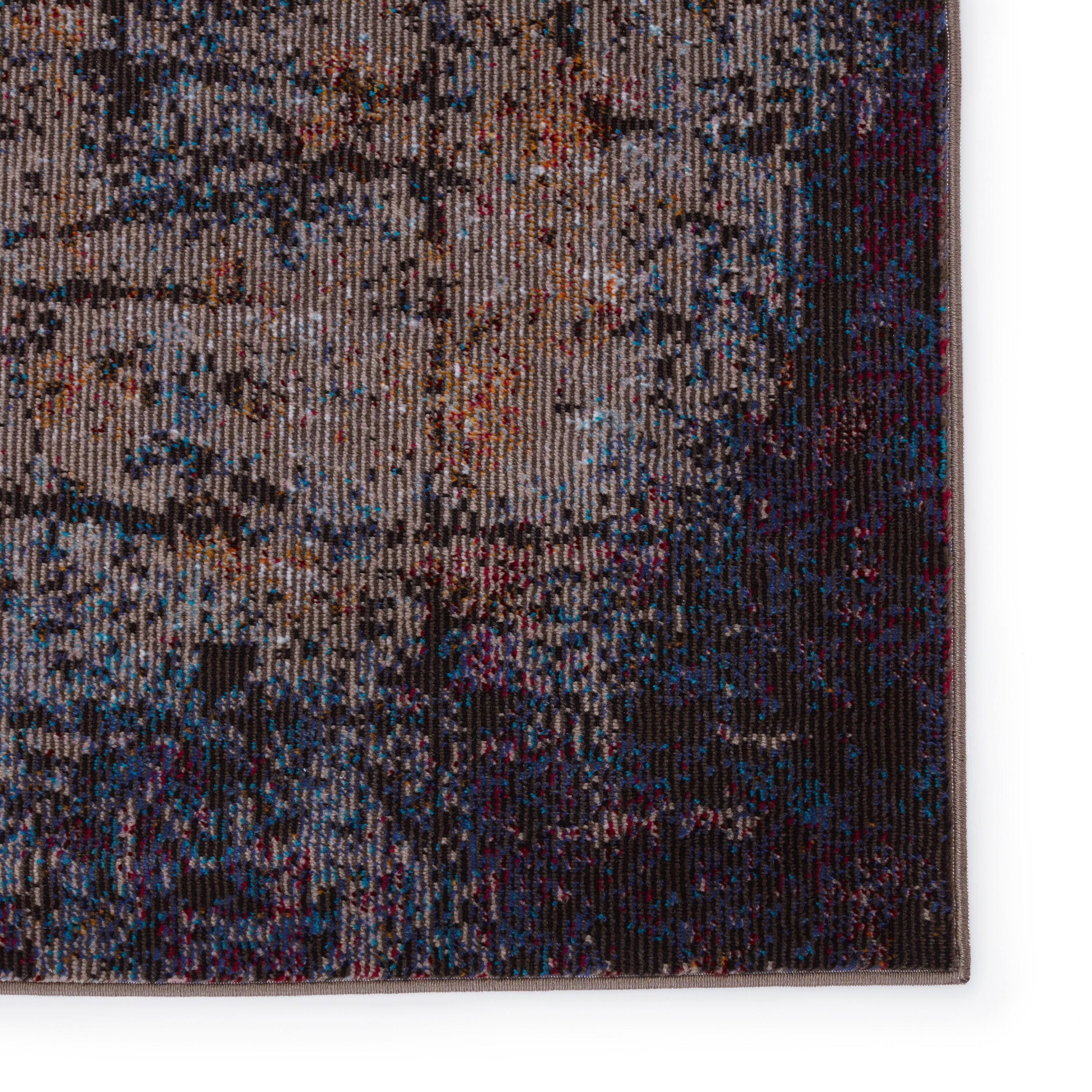 Borealis Abstract Magenta and Gray 6'x9' Synthetic Area Rug