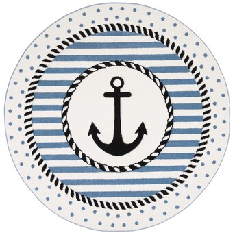 Safavieh Carousel Kids Anchor 5 x 5 Ivory/Navy Square Indoor Kids Area Rug Safavieh Carousel Kids Anchor 5 x 5 Ivory/Navy Square Indoor Kids Area Rug
