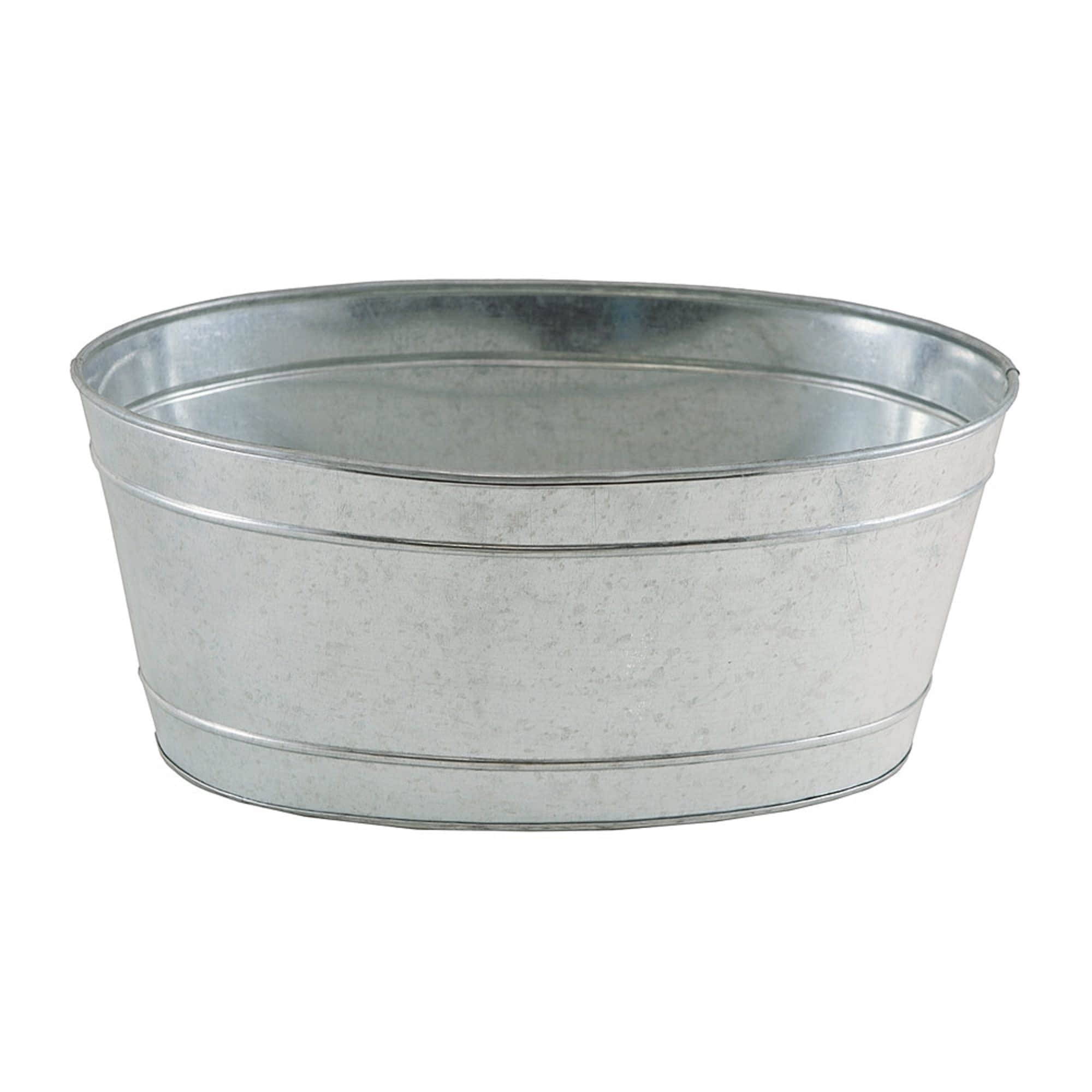ACHLA Designs C-51M 7.25-in W Medium Stainless steel Metal Indoor/Outdoor Planter with Drainage Holes