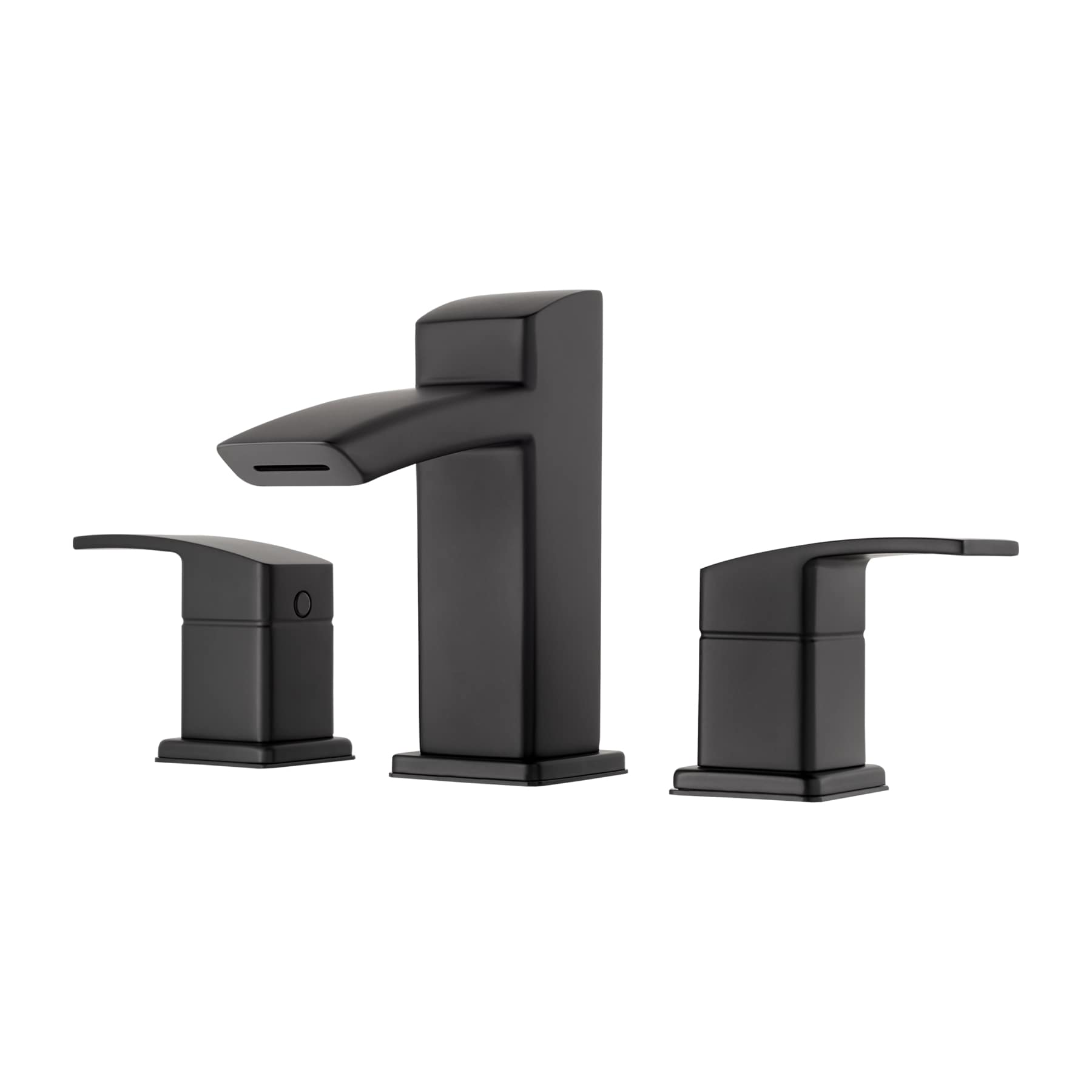 Pfister LG49-DF2B Kenzo Black Widespread 2-handle WaterSense Low-arc Residential Handle Bathroom Sink Faucet with Drain