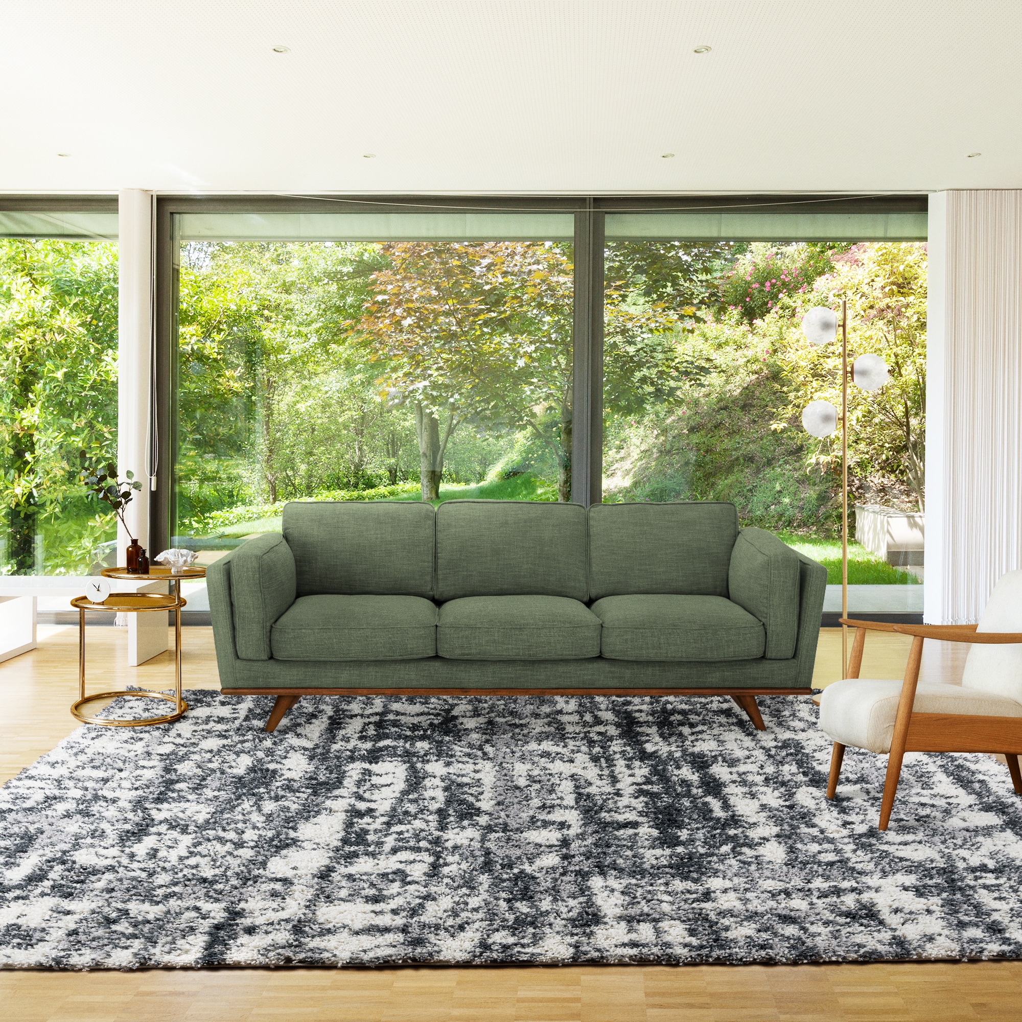 GERTMENIAN 19099 Anjou Myra 9 x 12 (ft) Polypropylene Myra Gray Rectangular Indoor Abstract Area rug