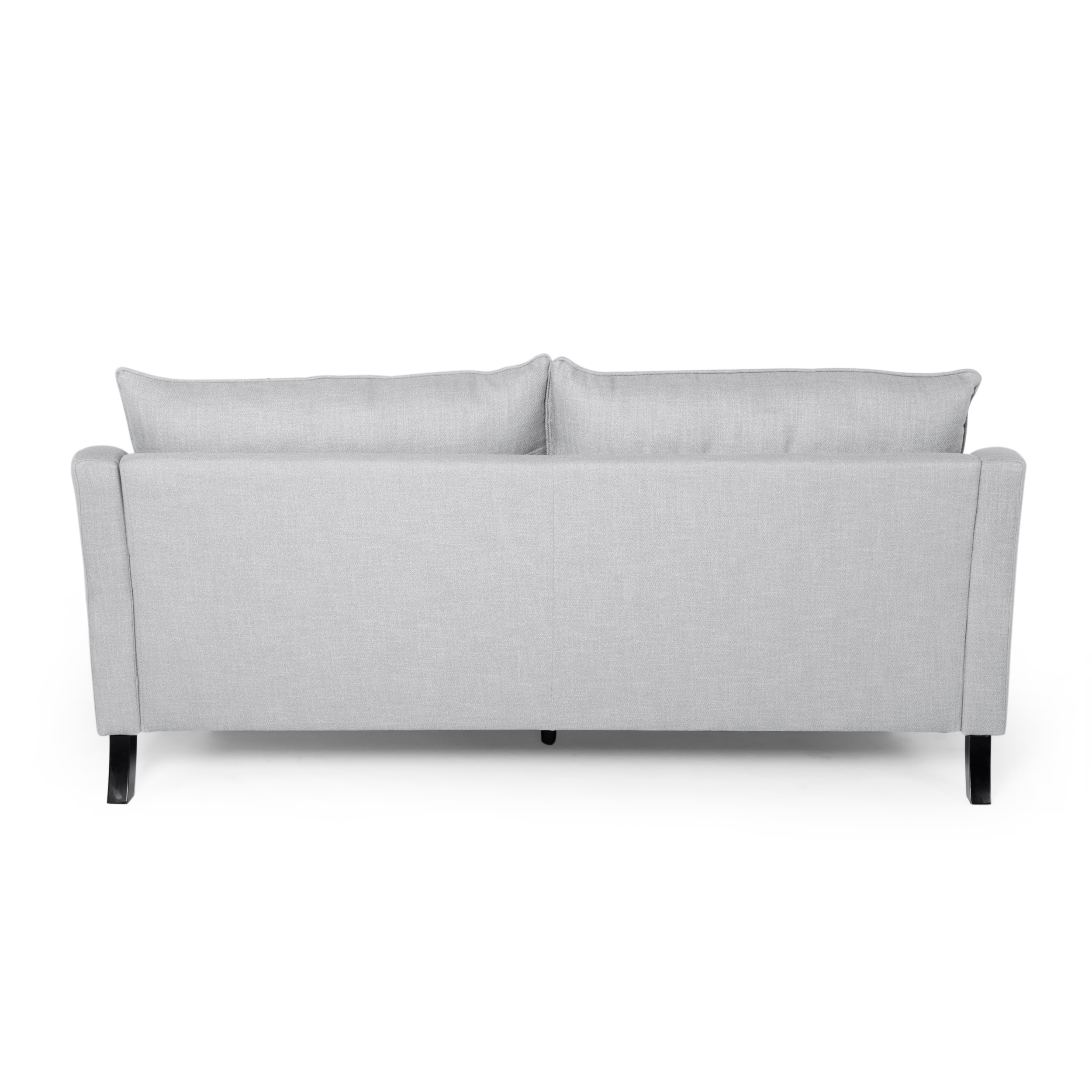 3 Seat Streamlined Upholstered Sofa Couch with Removable Back and Seat  Cushions and 2 pillows, Gray-ModernLuxe