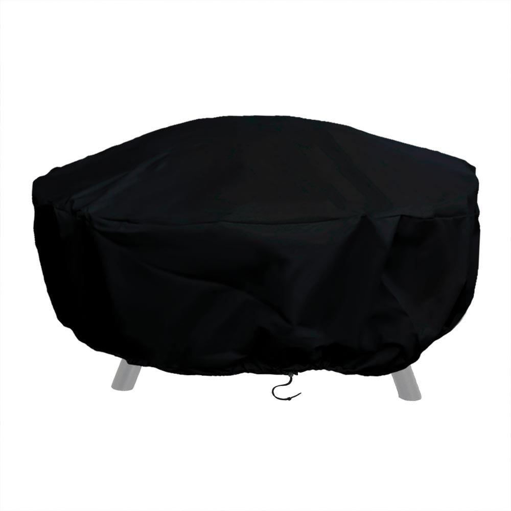 Round Patio Fire Pit Cover Black 60" 