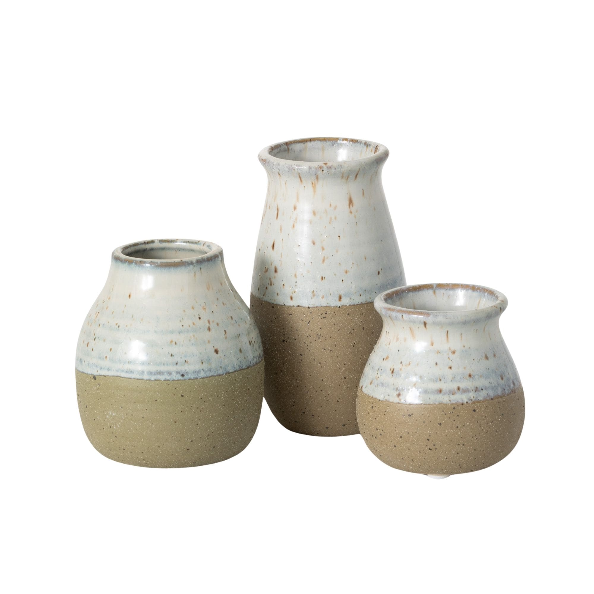 Sullivans CM2947 3 -Pack Multiple colors/finishes Ceramic Farmhouse Vase