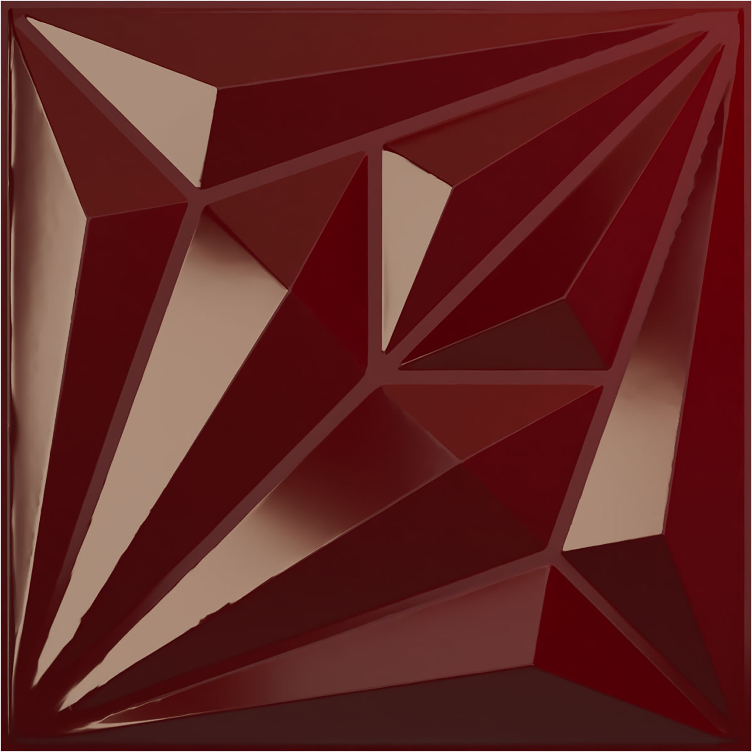 Ekena Millwork WP20X20DMHML 19-5/8-in x 19-5/8-in Embossed Gloss Merlot PVC Wall Panel
