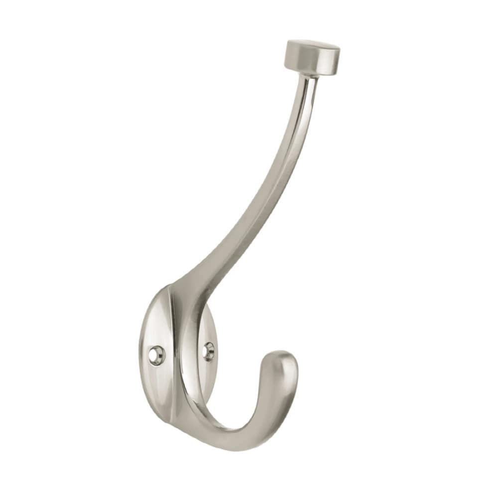 Franklin Brass Hook With 3 Prongs Wall Hooks 5-Pack, Satin Nickel,  B42306M-SN-C