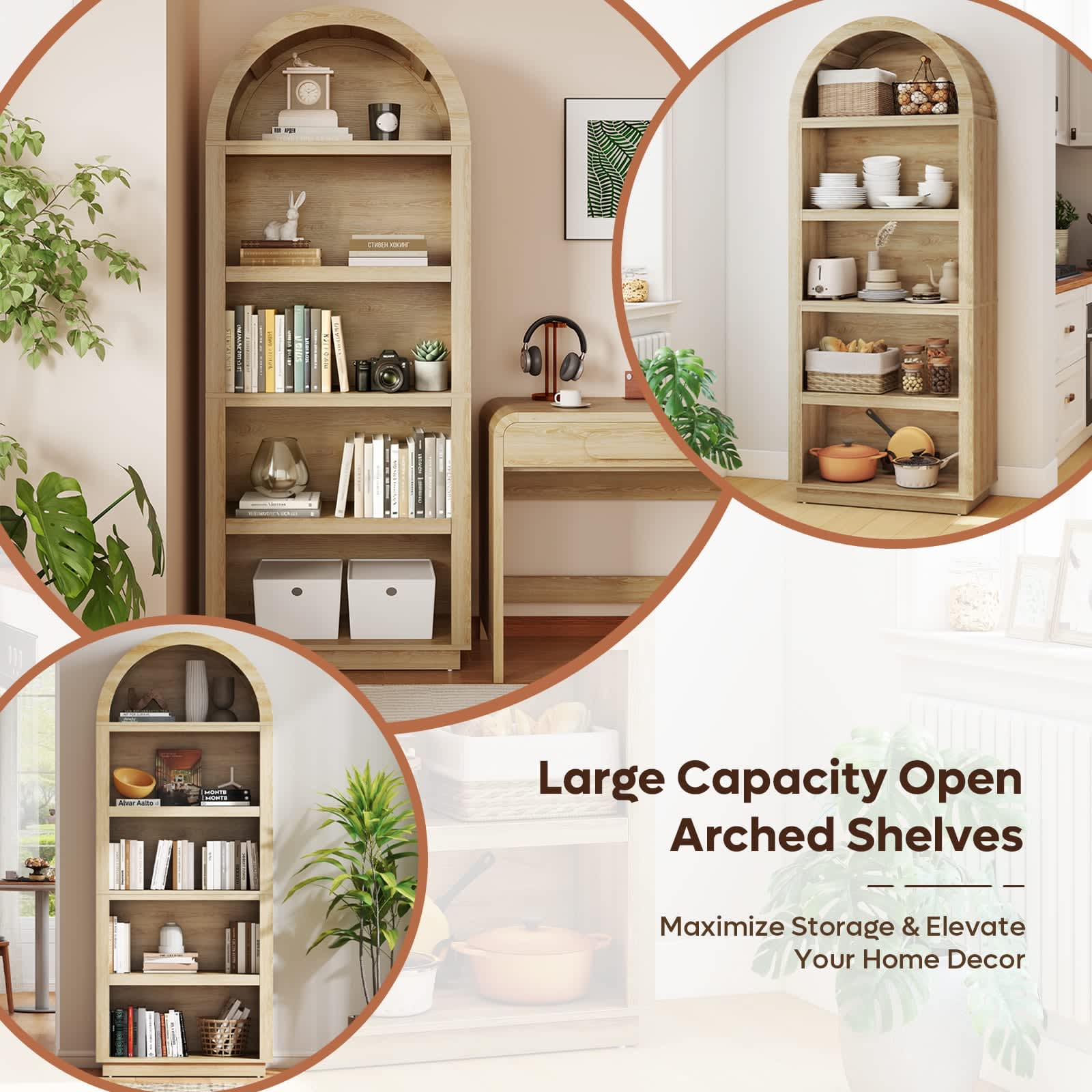 Bestier LOW-H300876A-LOG bookcases - View #8