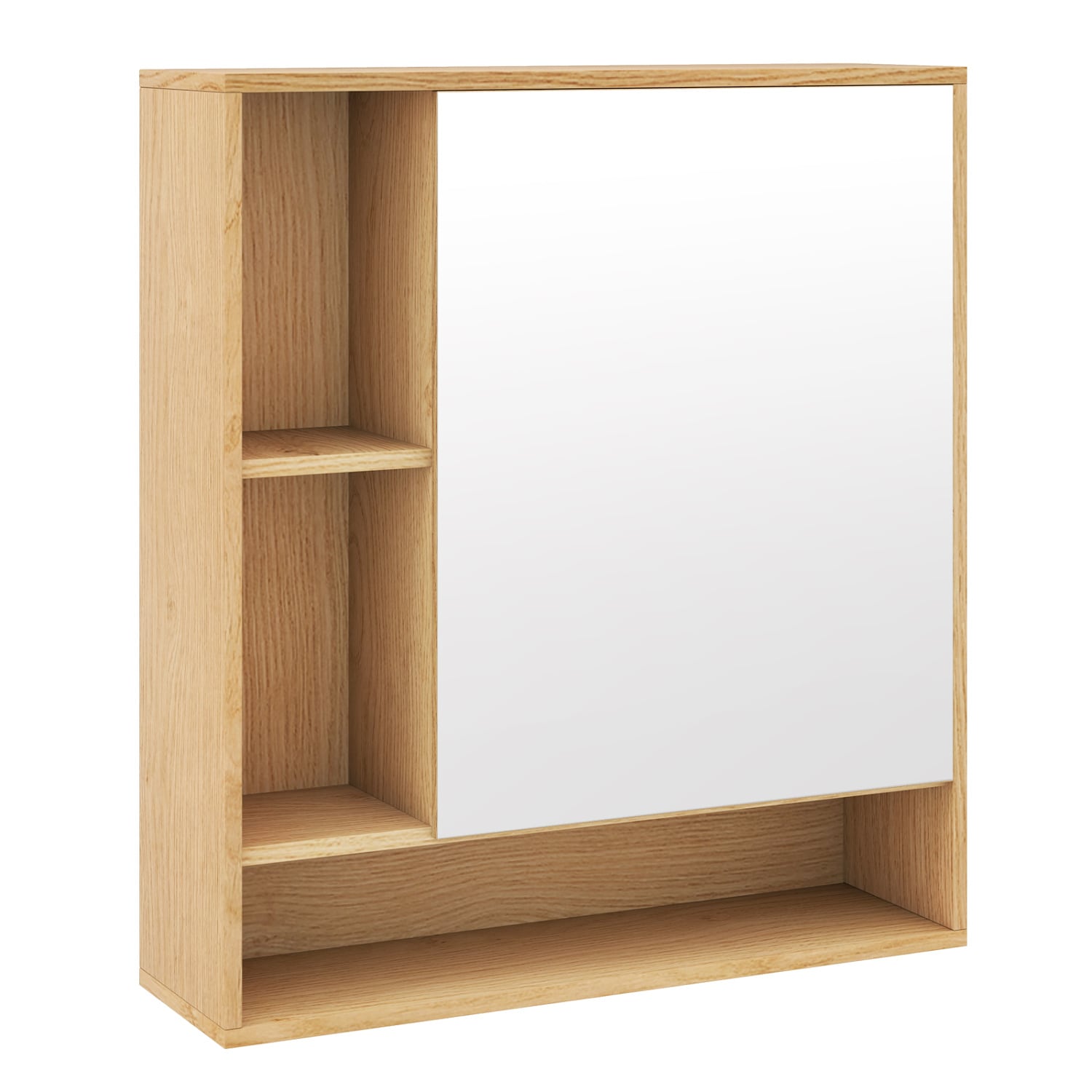 Slickblue - 21.5 Inch x 24 Inch x 6.5 Inch Medicine Cabinet Wall Mounted Storage Cabinet with Mir...