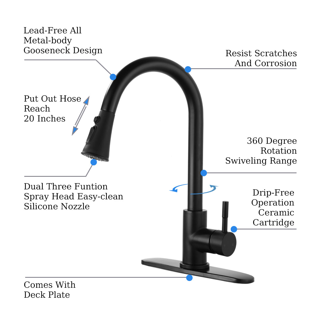 Boyel Living MS-ID-D3411-MB Kitchen-Faucets - View #7