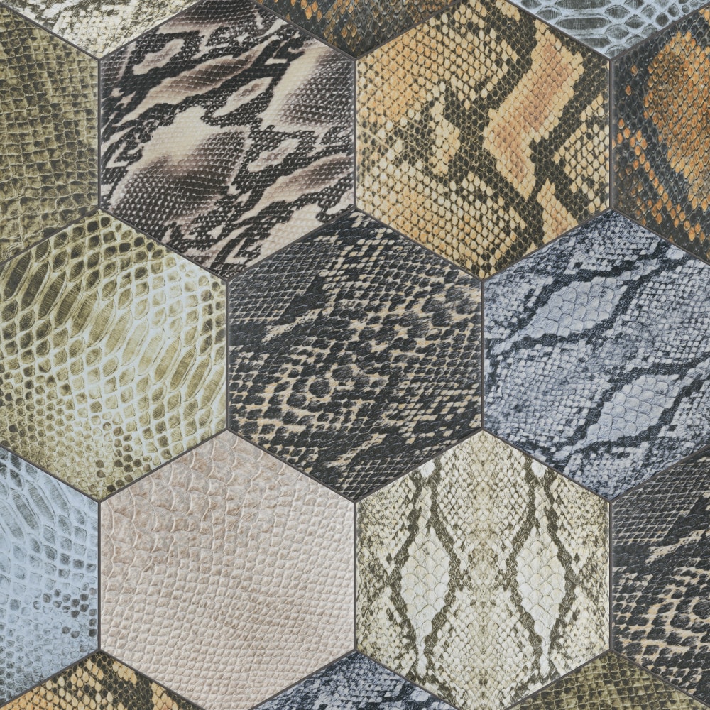 Affinity Tile FCD10RCX Reptile Hex Colors Mix 9-in x 10-in Satin Porcelain Patterned Tile (11.5-sq. ft/ Carton)