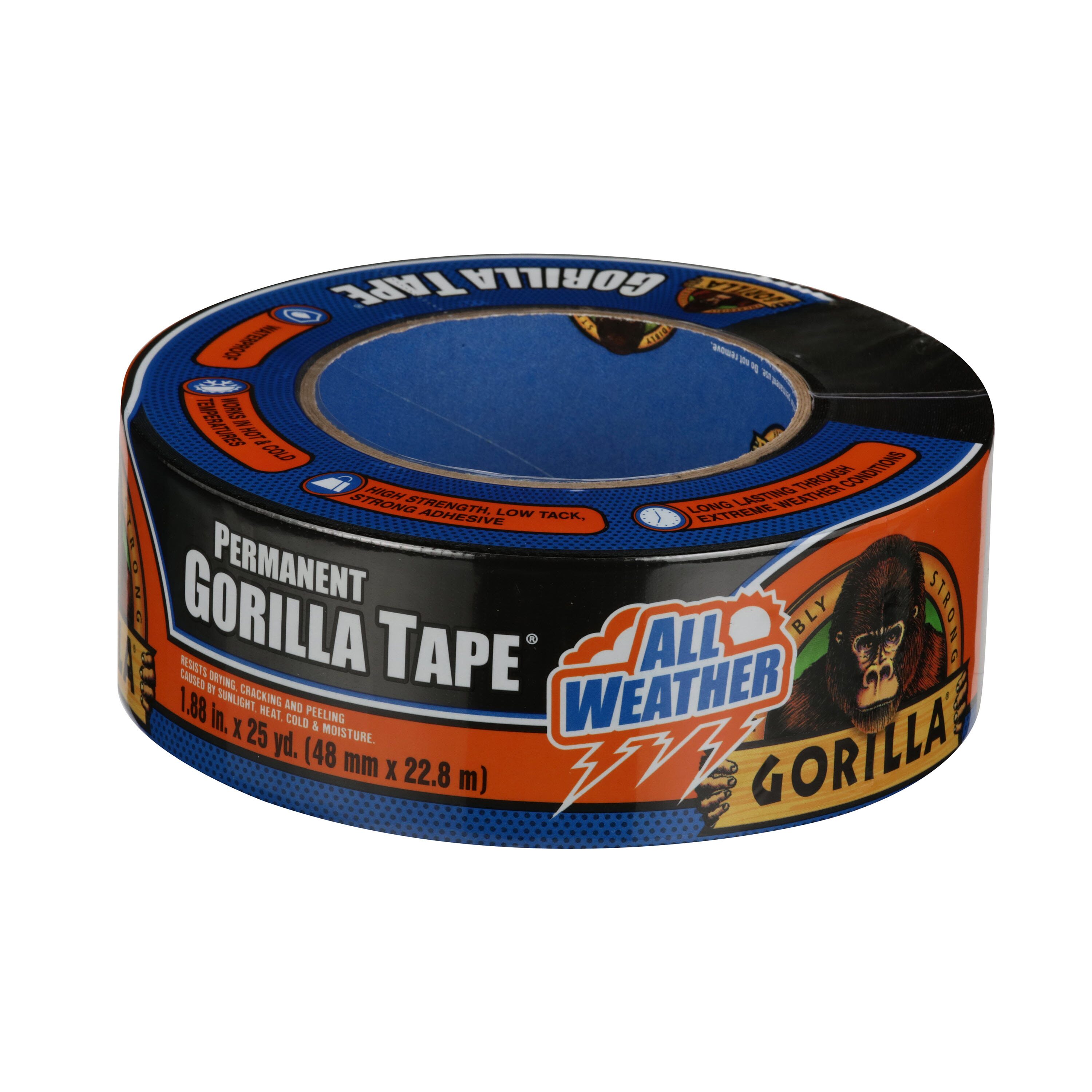 Gorilla All Weather-Butyl Black Waterproof Duct Tape 1.88-in x 25 Yard ...