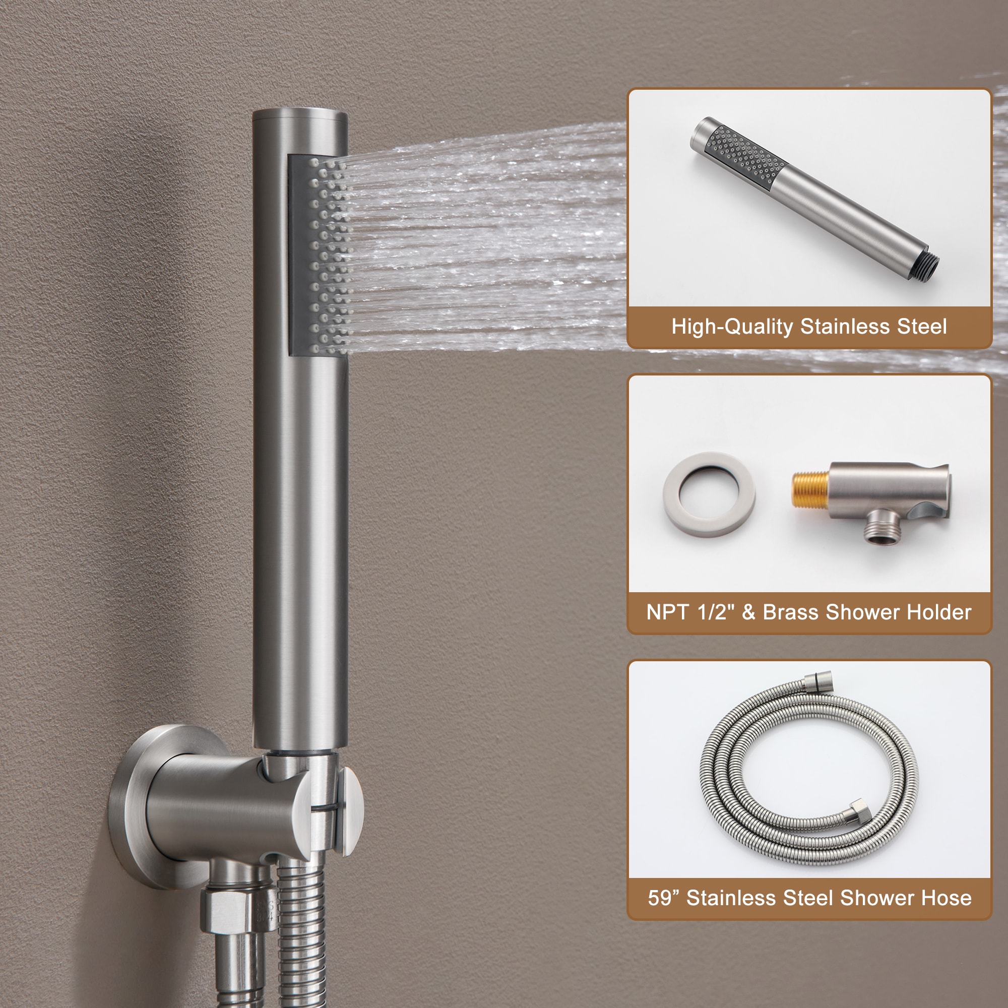 Mondawe WF-6374-12-BG Showerhead-Bar-Panels - View #6