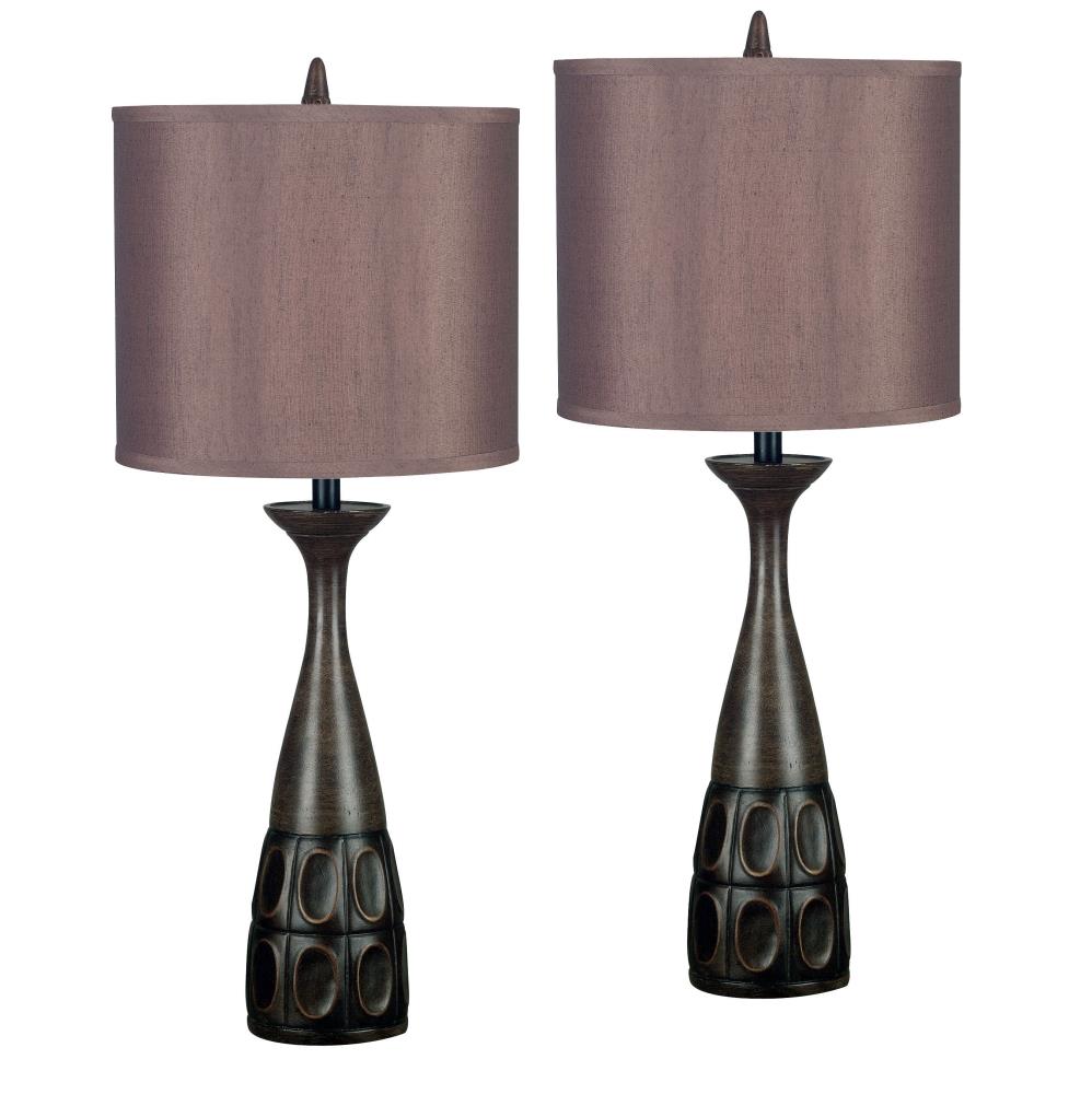 North Star Designs NSD10281 Anchorage Modern/Contemporary Medium Base (e-26) Lamp Set with Copper Shades