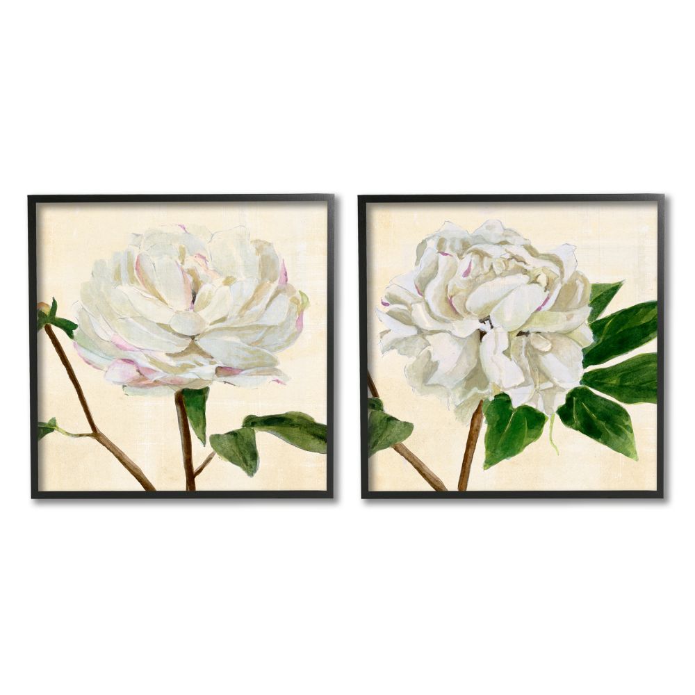 Stupell Industries Annie Warren Framed 12-in H x 12-in W Floral Wood ...