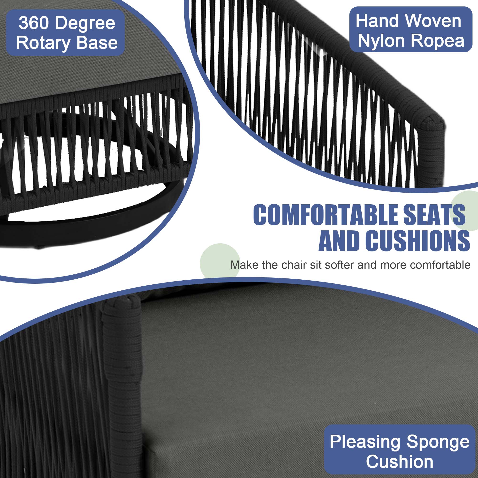 Dreamsidea OD06-B-GRA-SW-3 Patio-Chairs - View #2