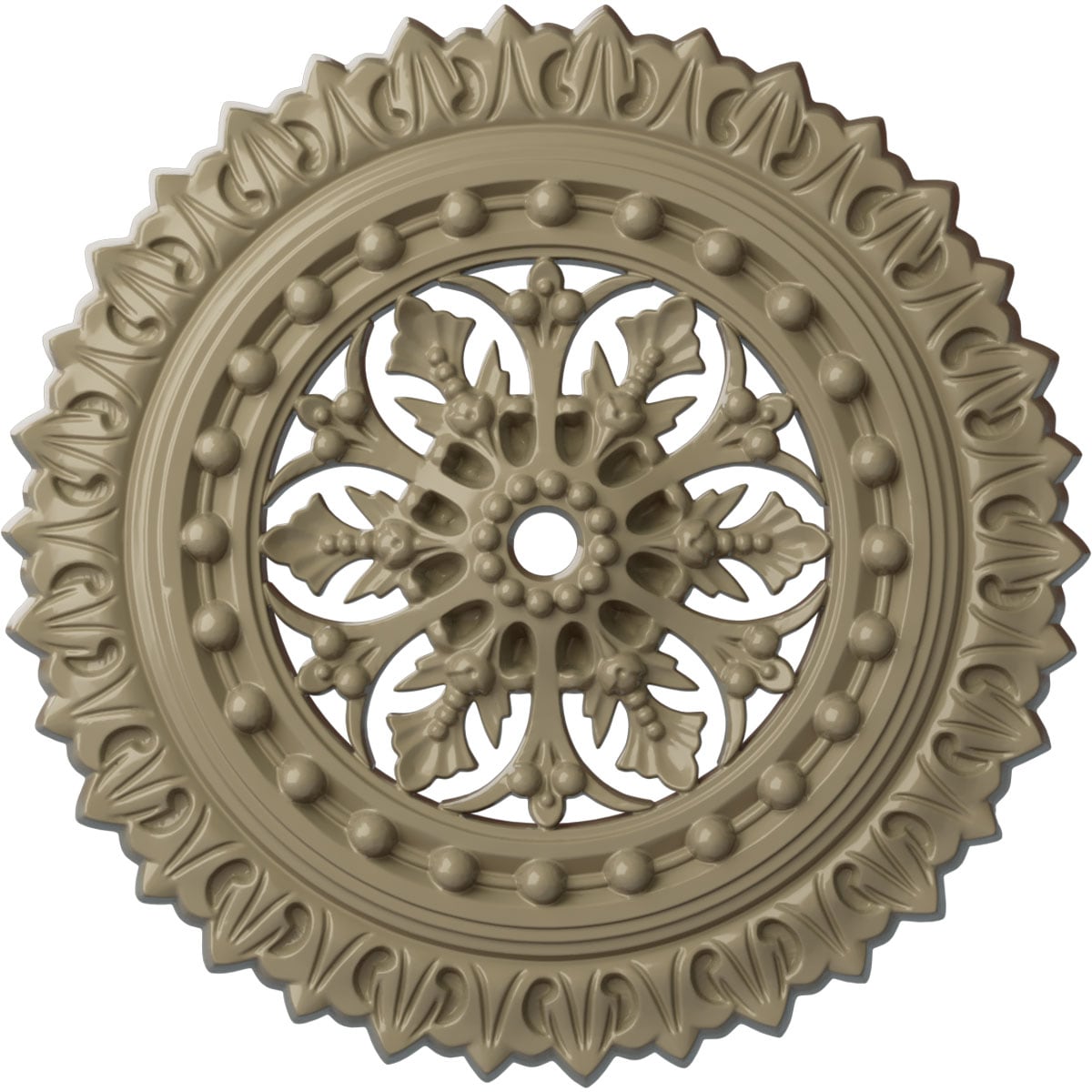 Ekena Millwork CM18SKGDF Sellek 18.5-in W x 18.5-in L Painted Gobi Desert Polyurethane Whole Ceiling Medallion