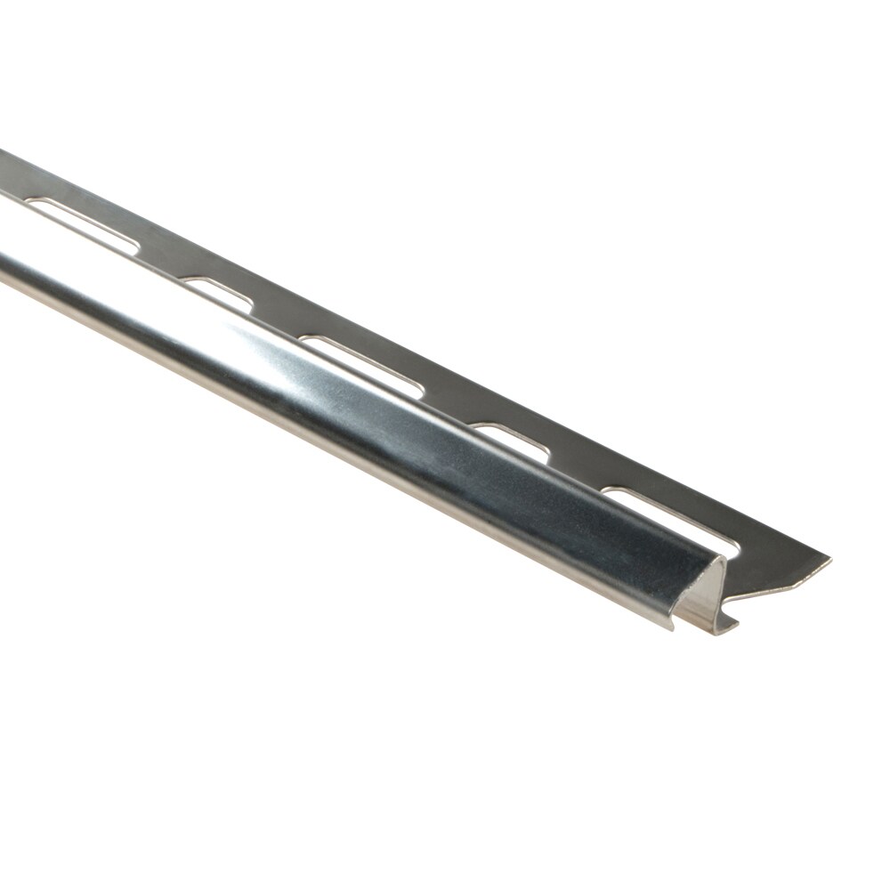 Schluter Systems DE80ES Deco-DE 0.313-in W x 98.5-in L Stainless steel Steel Outside corner Tile Edge Trim