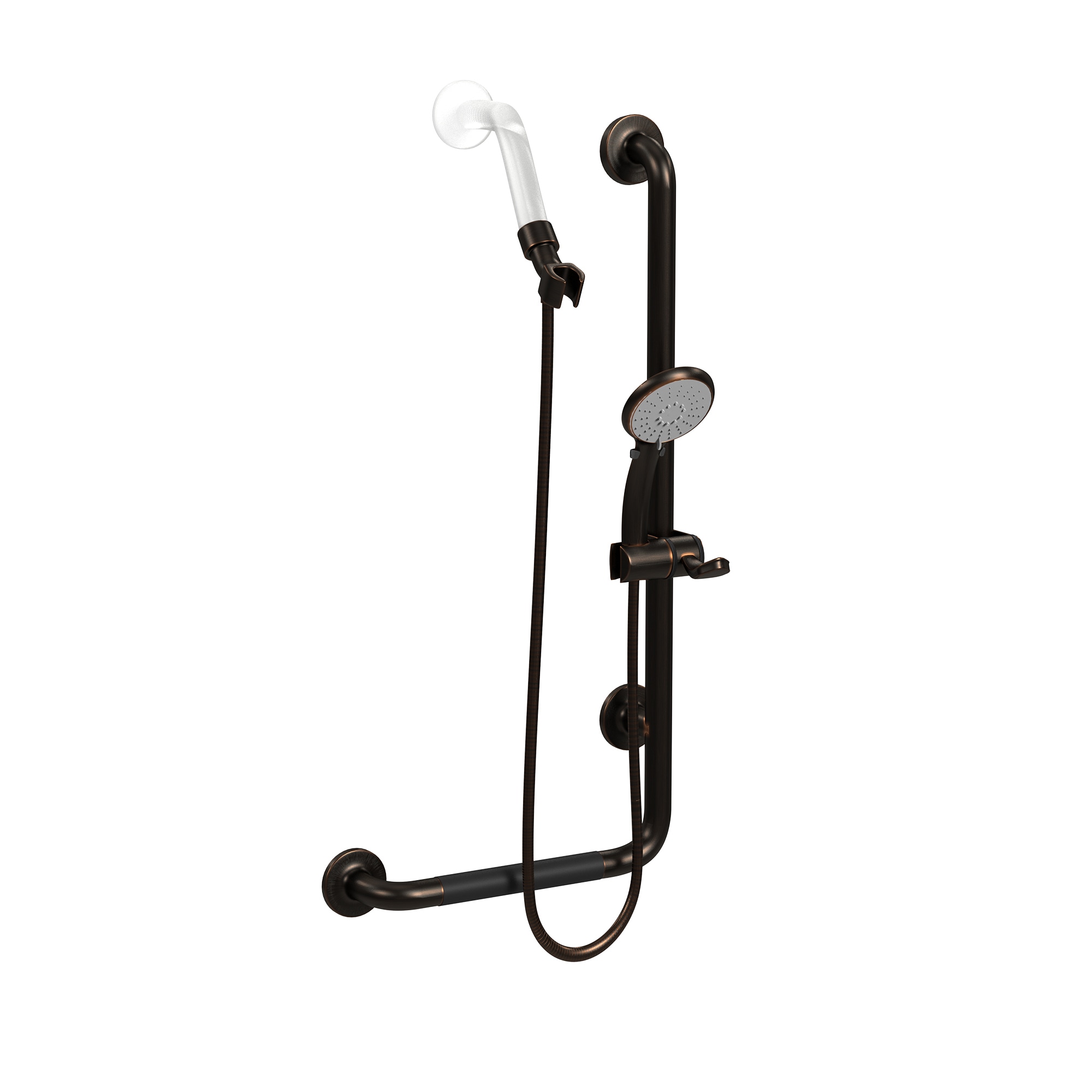 PULSE 4001R-ORB Aging in Place Oil-Rubbed Bronze Shower Faucet Bar System with