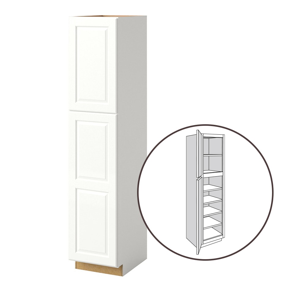 allen + roth 63100TS Tilson 18-in W x 90-in H x 24-in D Linen Pantry Fully assembled Cabinet (Raised Panel Square)