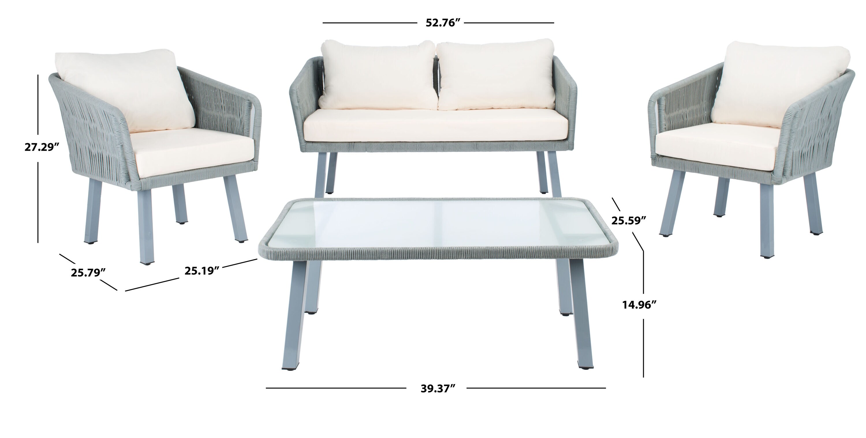Safavieh PAT7519A Patio-Conversation-Sets - View #7