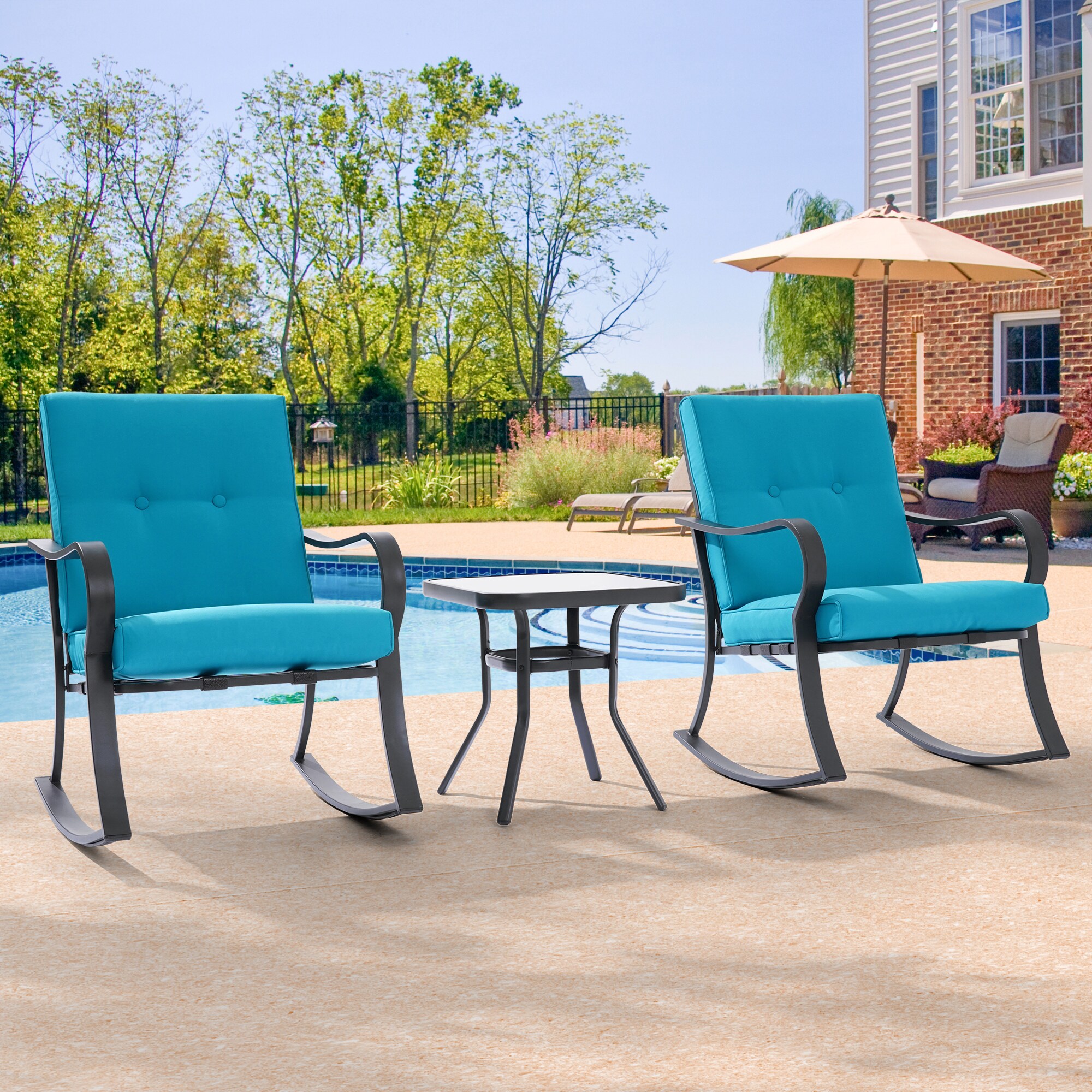 Atlantic 4 seater discount metal patio set