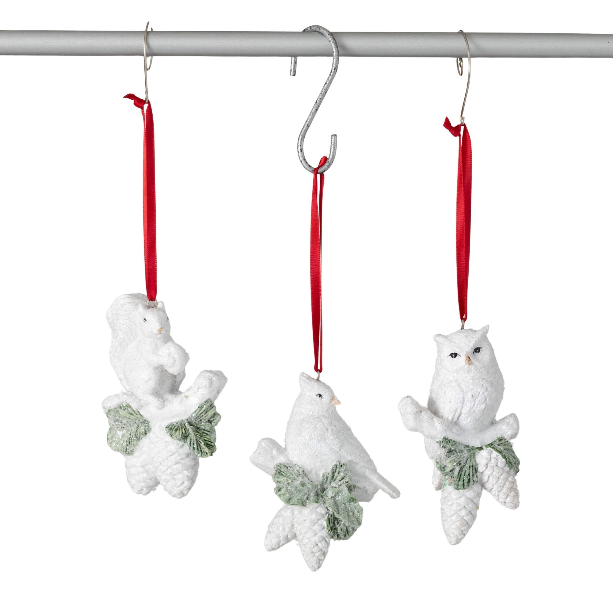Sullivans OR10894 3 -Pack White Animals Standard Indoor Ornament set