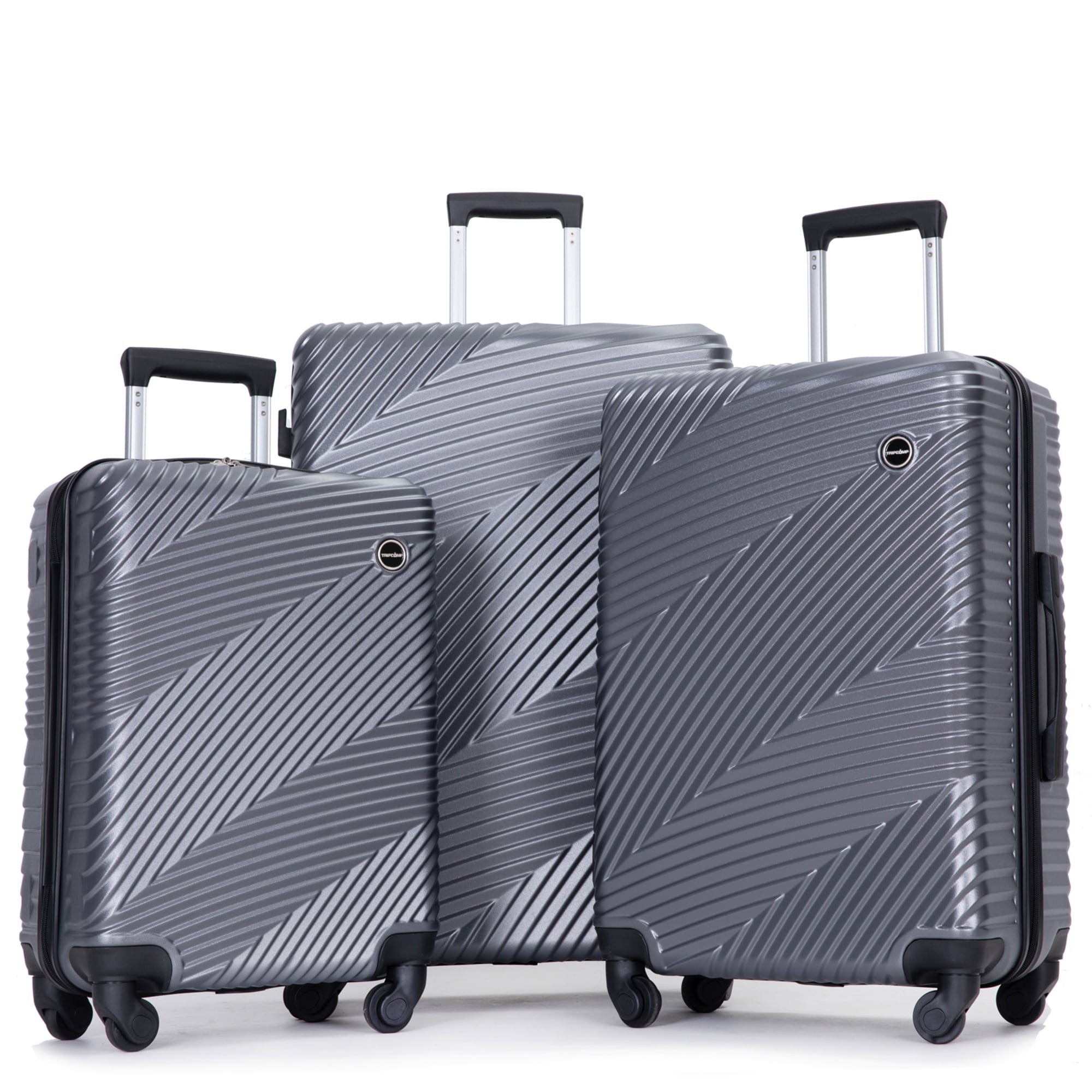 SINOFURN SYD9400019GY 20.1x11x29.5 Gray Plastic Hardshell Suitcase set 3 -Bag
