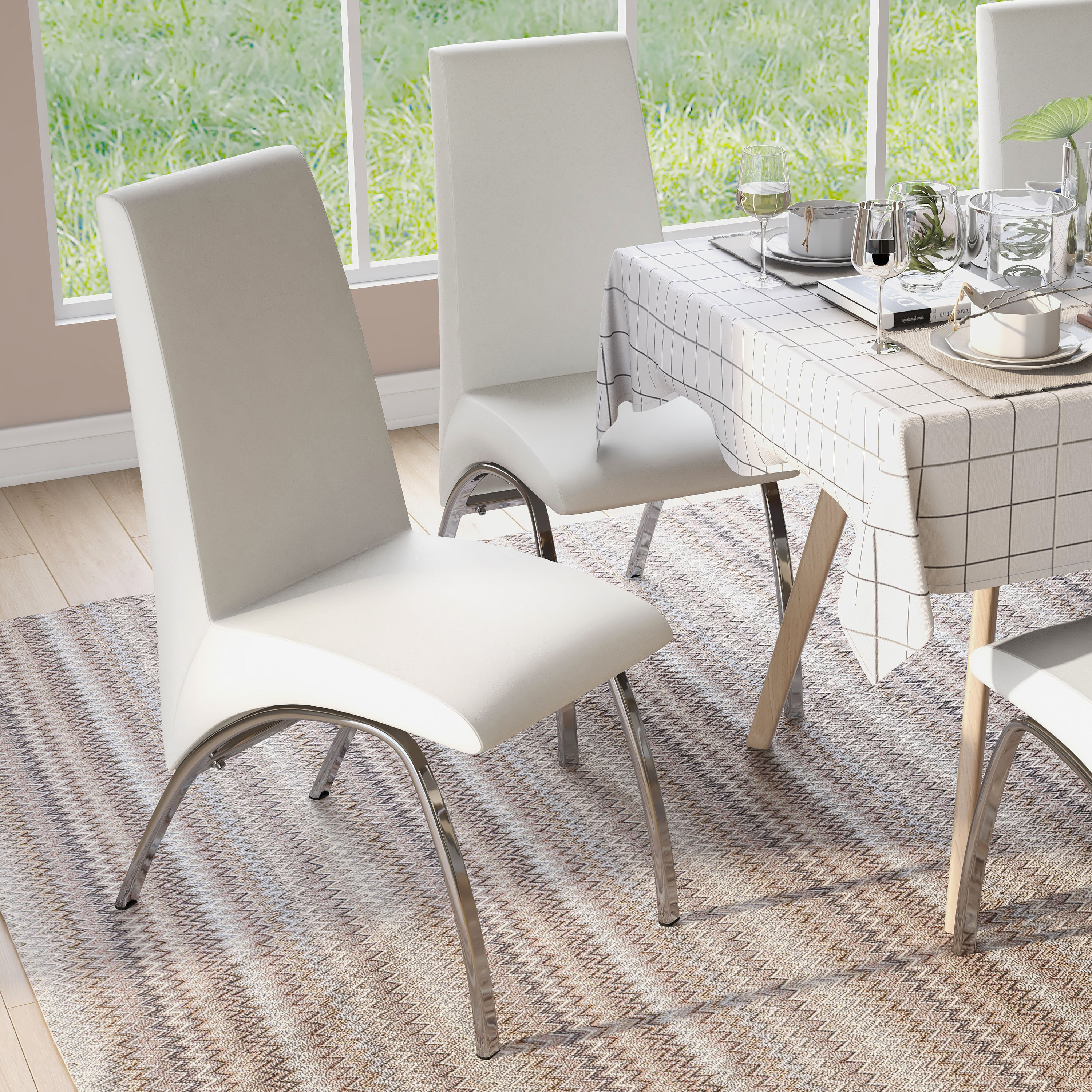 Furniture of America IDF8370WH-SC Dining-Chairs - View #3
