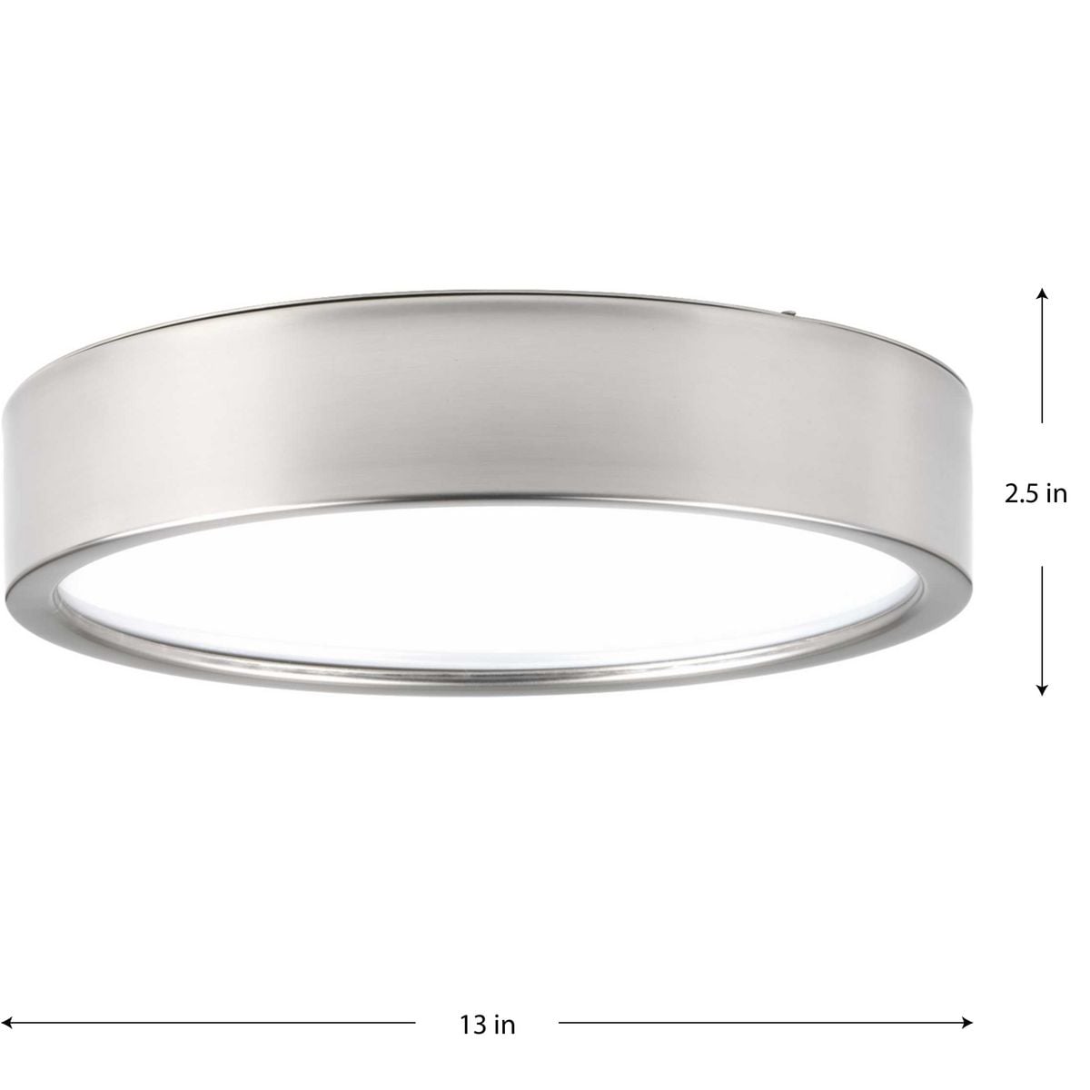Brushed Nickel 13" LED Flush Mount with Acrylic Shade
