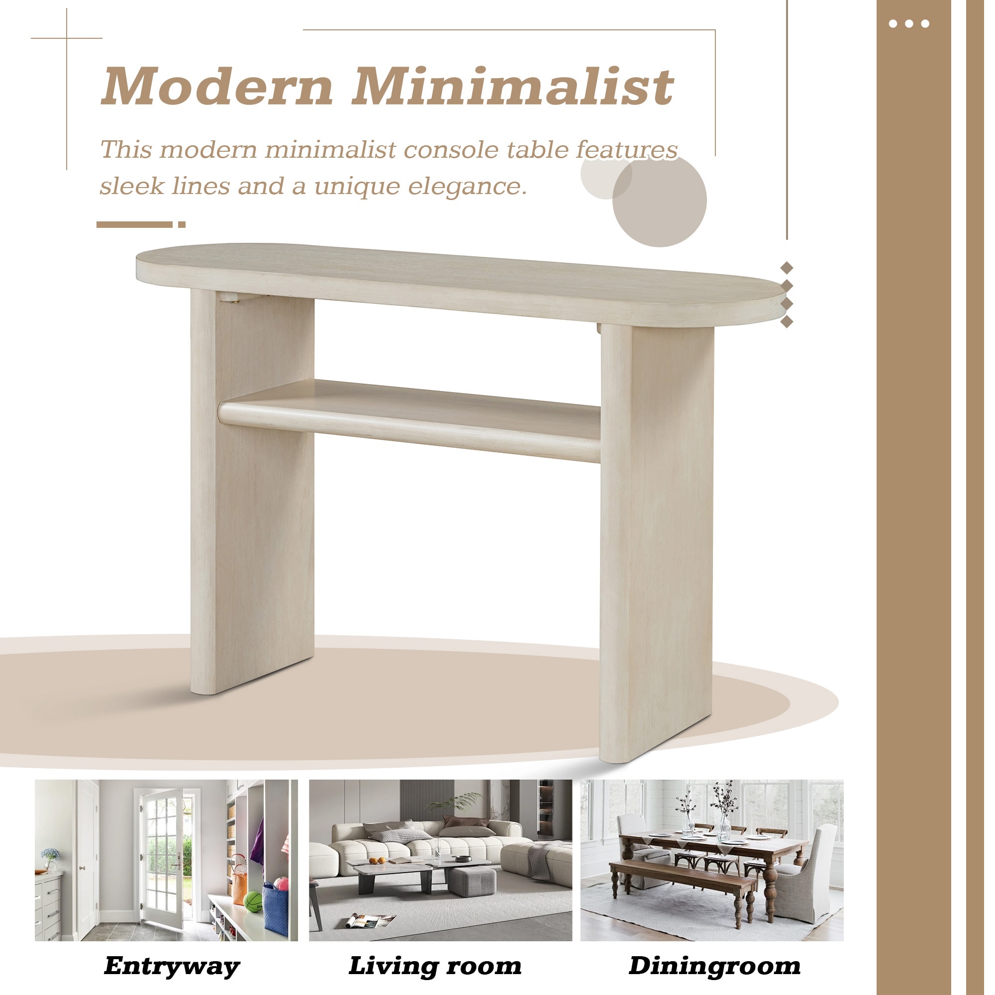 SINOFURN SYA330167GY Console-Sofa-Tables - View #11