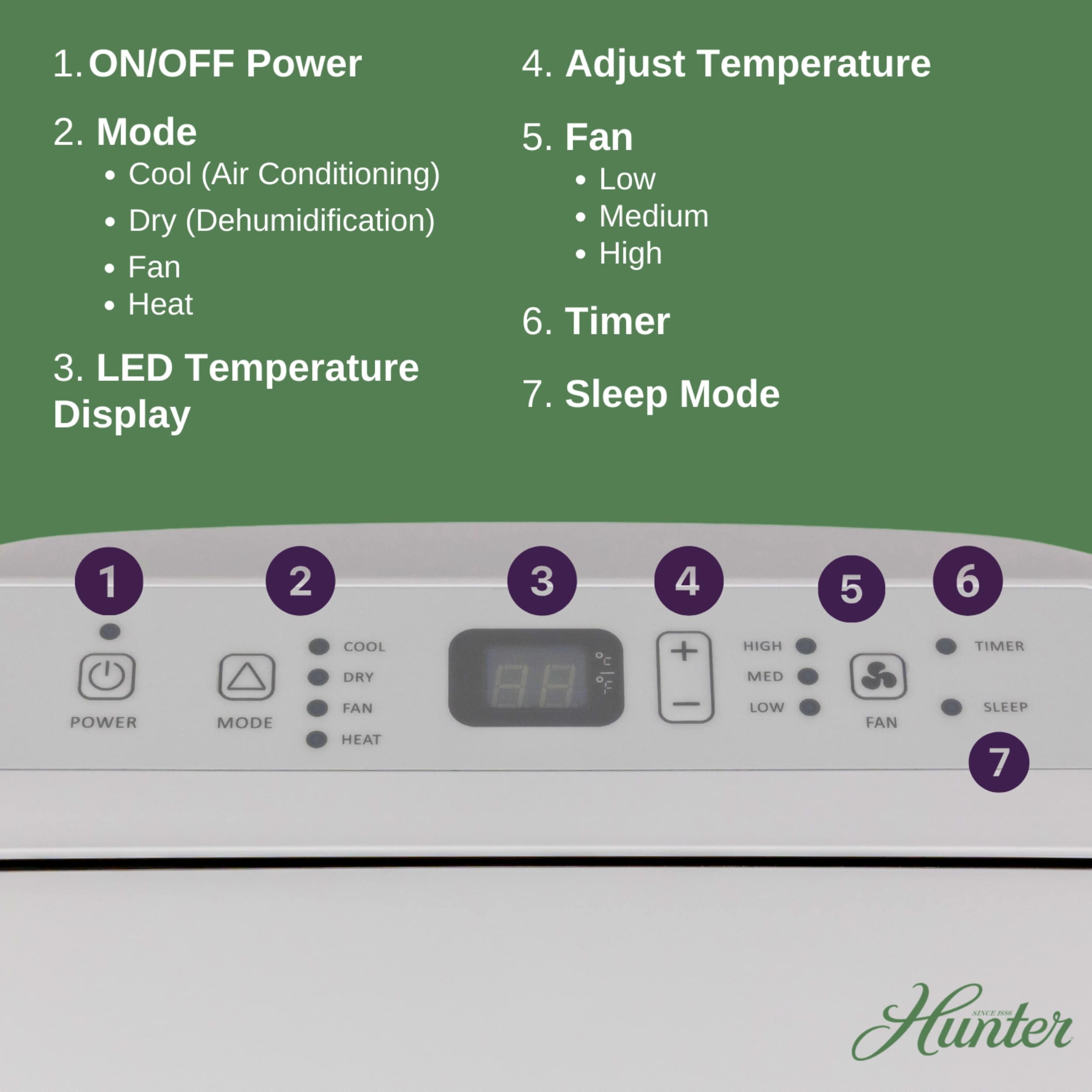 Hunter HPAC-12C150P-GRA Portable-Air-Conditioners - View #4
