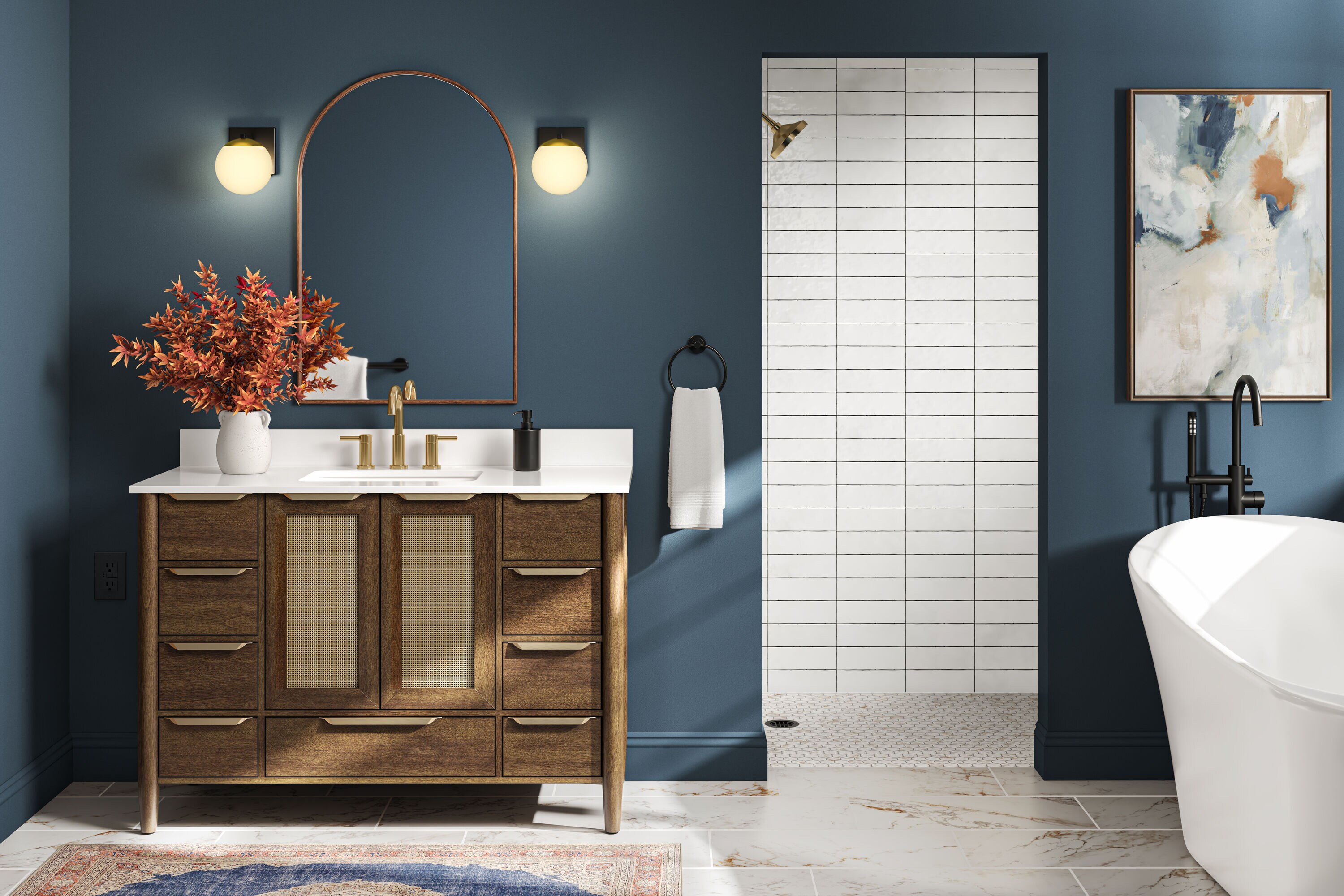 Origin 21 Jenkins Black Modern Vanity Bathroom Collection