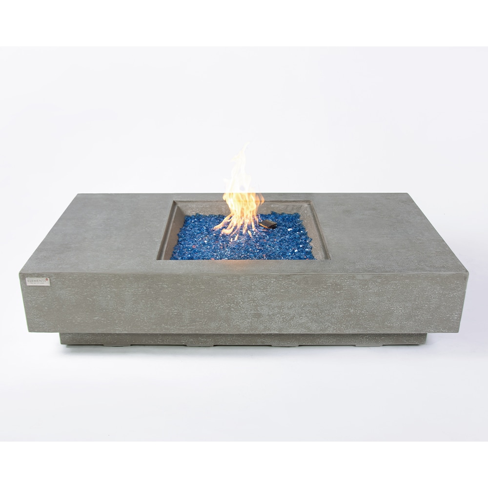 Elementi OFG416LG-LP-1 60-Inches W Light Grey Glass fiber reinforced concrete Rectangle Liquid propane Fire pit