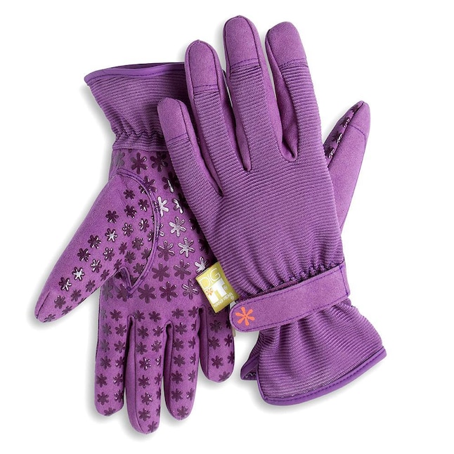 Dig It Womens Small Purple Synthetic, Nitrile Touch Garden Gloves Small Size