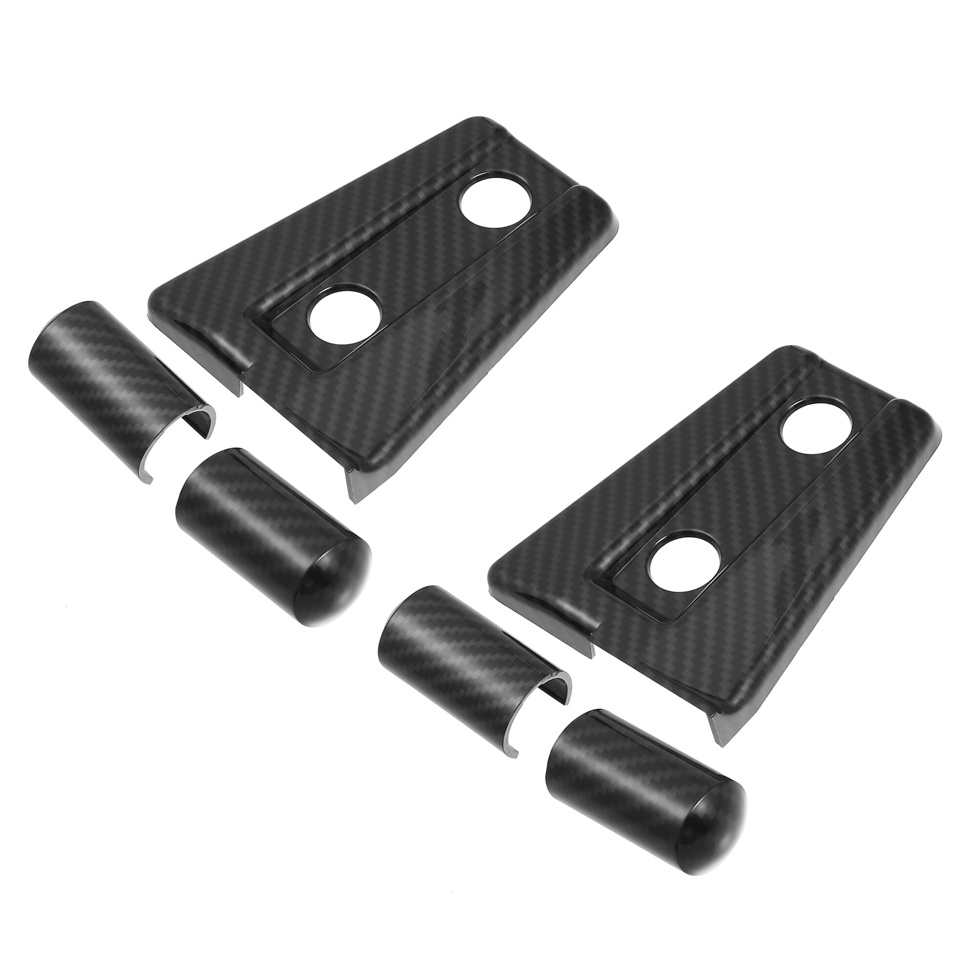 Unique Bargains 2pcs Front Engine Hood Hinge Cover Trim Exterior Accessories Decoration for Jeep Wrangler JK Unlimited Sahara Rubicon 2-Door 4-Door 2007-2018 #S25122900UX0431