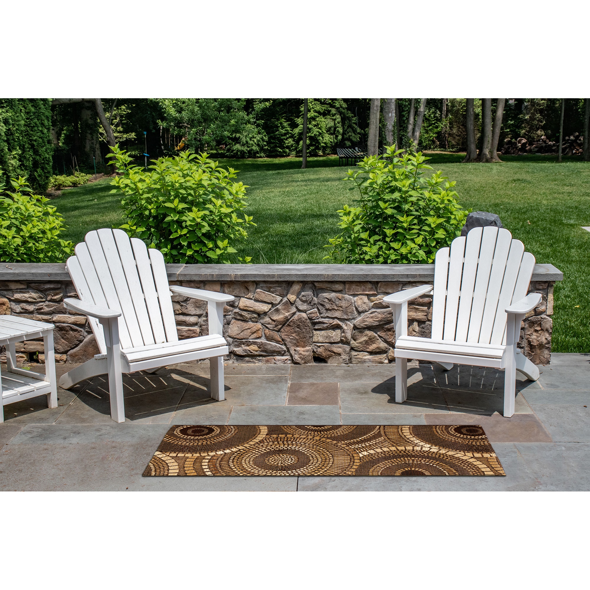 Liora Manne MNAR8803519 Marina 2 x 8 (ft) Loomed Polypropylene Brown Rectangular Indoor/Outdoor Geometric Bohemian/Eclectic Runner rug
