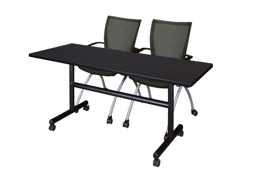 Regency MKFT6030MW09BK Training Brown 4-Person Training Table (60-in W x 29-in H)