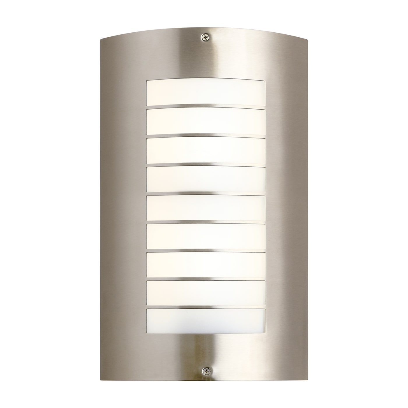 Kichler 6048NI Newport 2 -Light 15.25-in H Brushed Nickel Hardwired Outdoor Wall Light