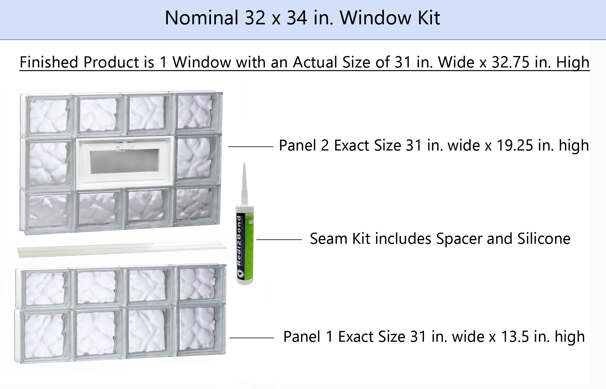 REDI2SET V3234DC Glass-Block-Windows - View #2