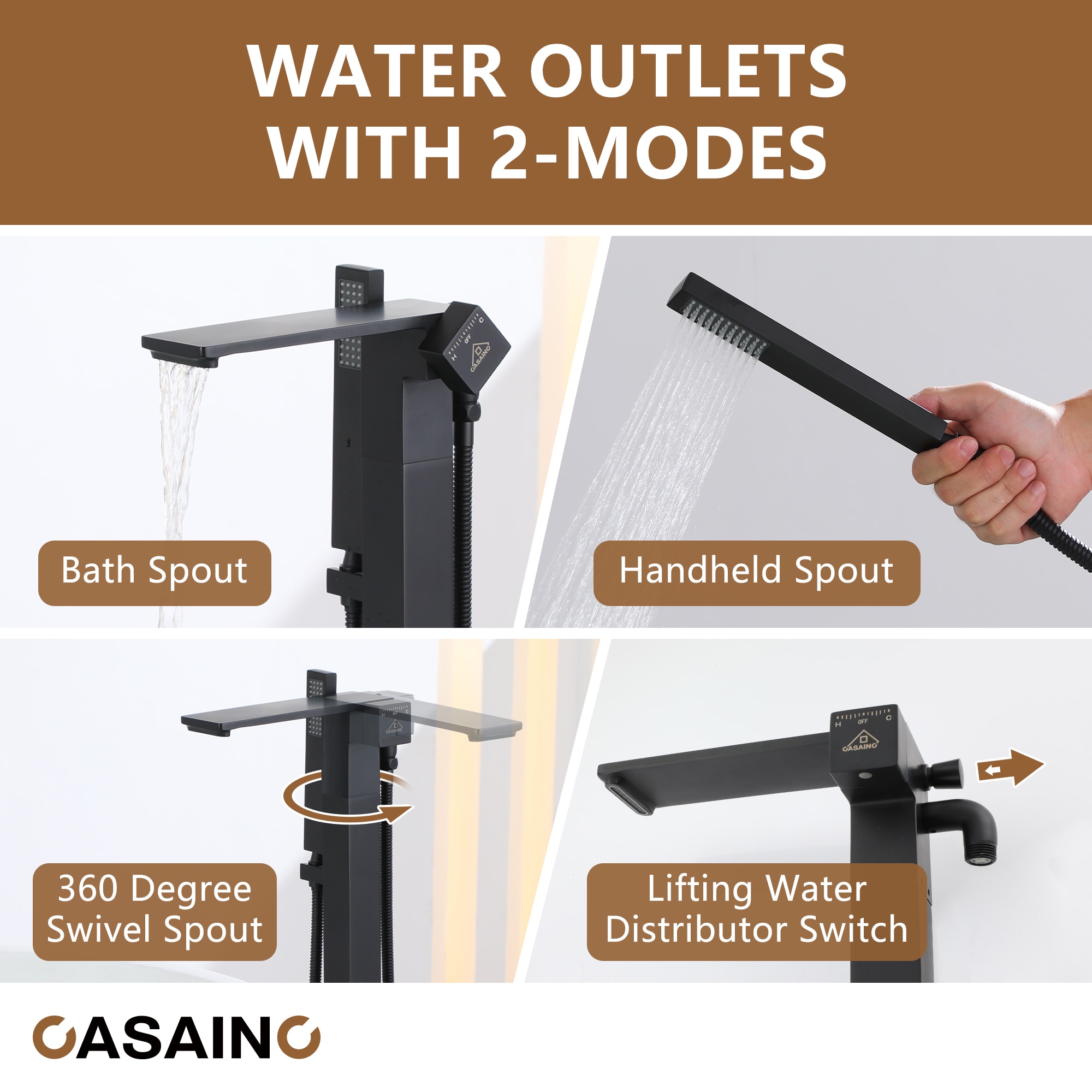 CASAINC MCS182-10BG Roman-Tub-Faucets - View #10