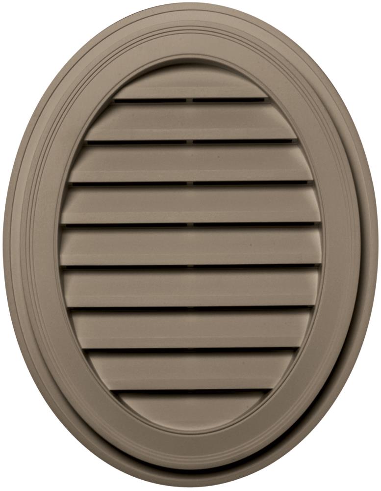 Builders Edge 120042127095 21-in x 27-in Clay Oval Vinyl Gable Louver Vent