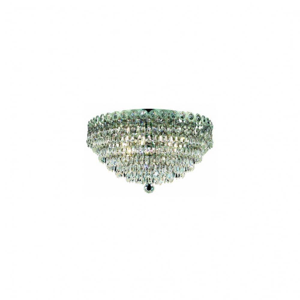 Elegant Lighting A-EL-V1902F14C/RC Century 4 - Light Chrome Steel Flush Mount Light