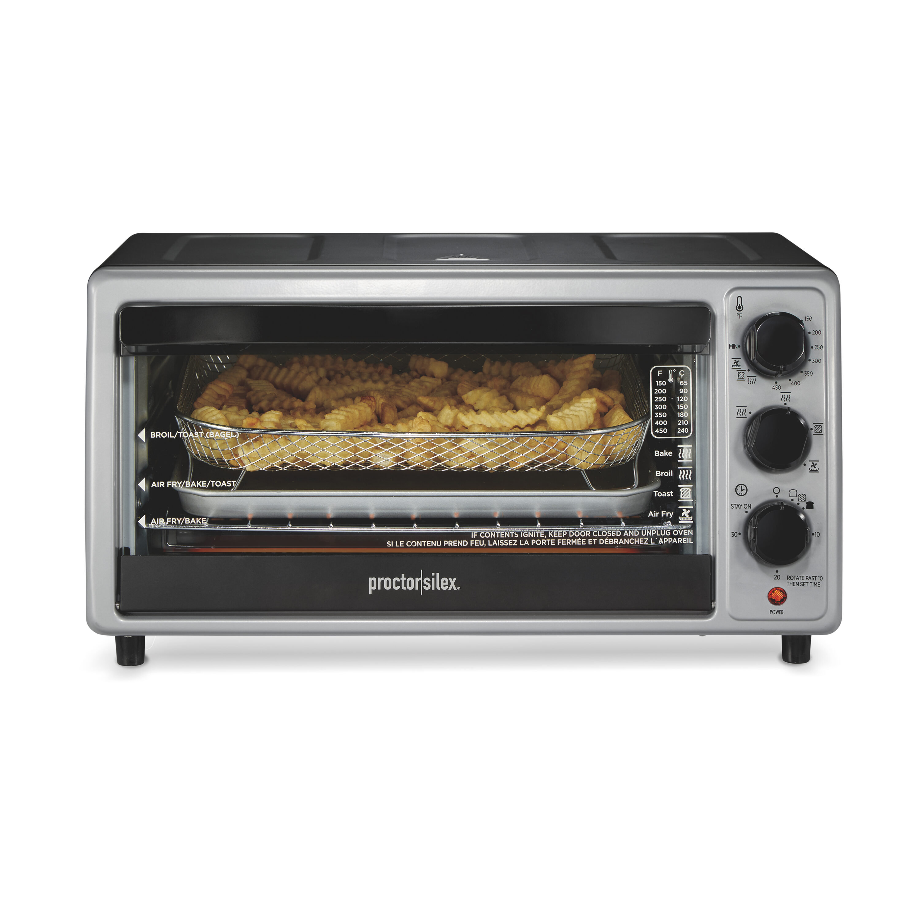 Proctor Silex 31275J 6 -Slice Black Convection Toaster Oven Automatic Shut-Off