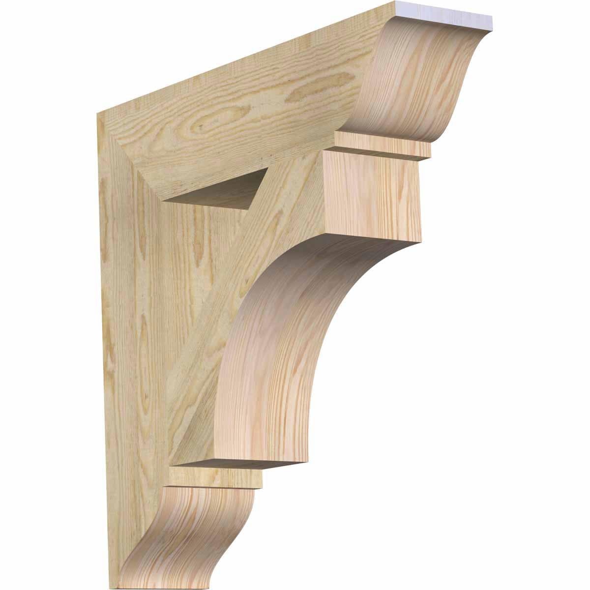 Ekena Millwork BKT06X26X26WTL01RDF Westlake traditional rough sawn 6-in x 26-in x 26-in Douglas fir Brown Wood Standard bracket