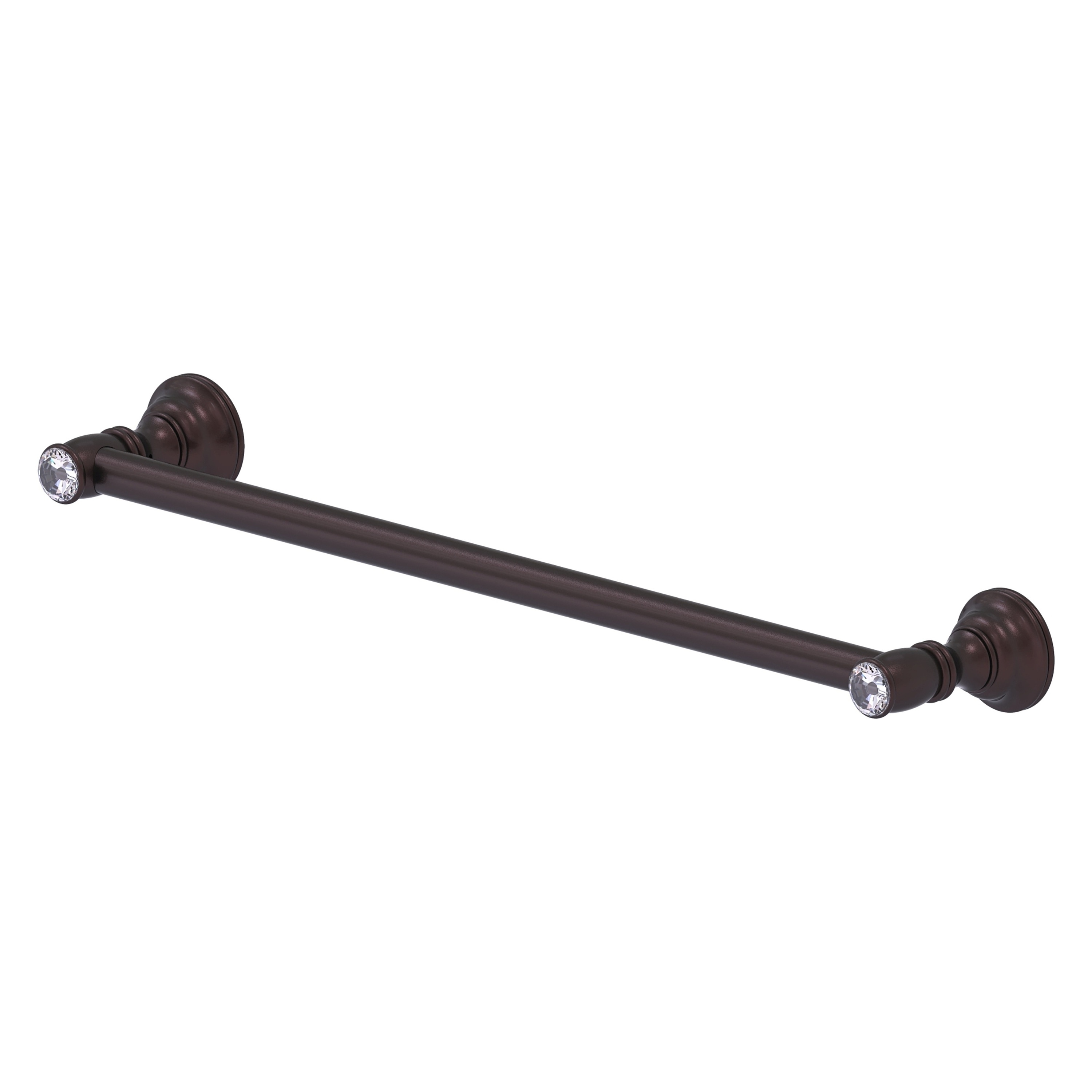 Allied Brass CC-41-18-ABZ Carolina Crystal 18-in Antique Bronze Wall mount Single Towel Bar