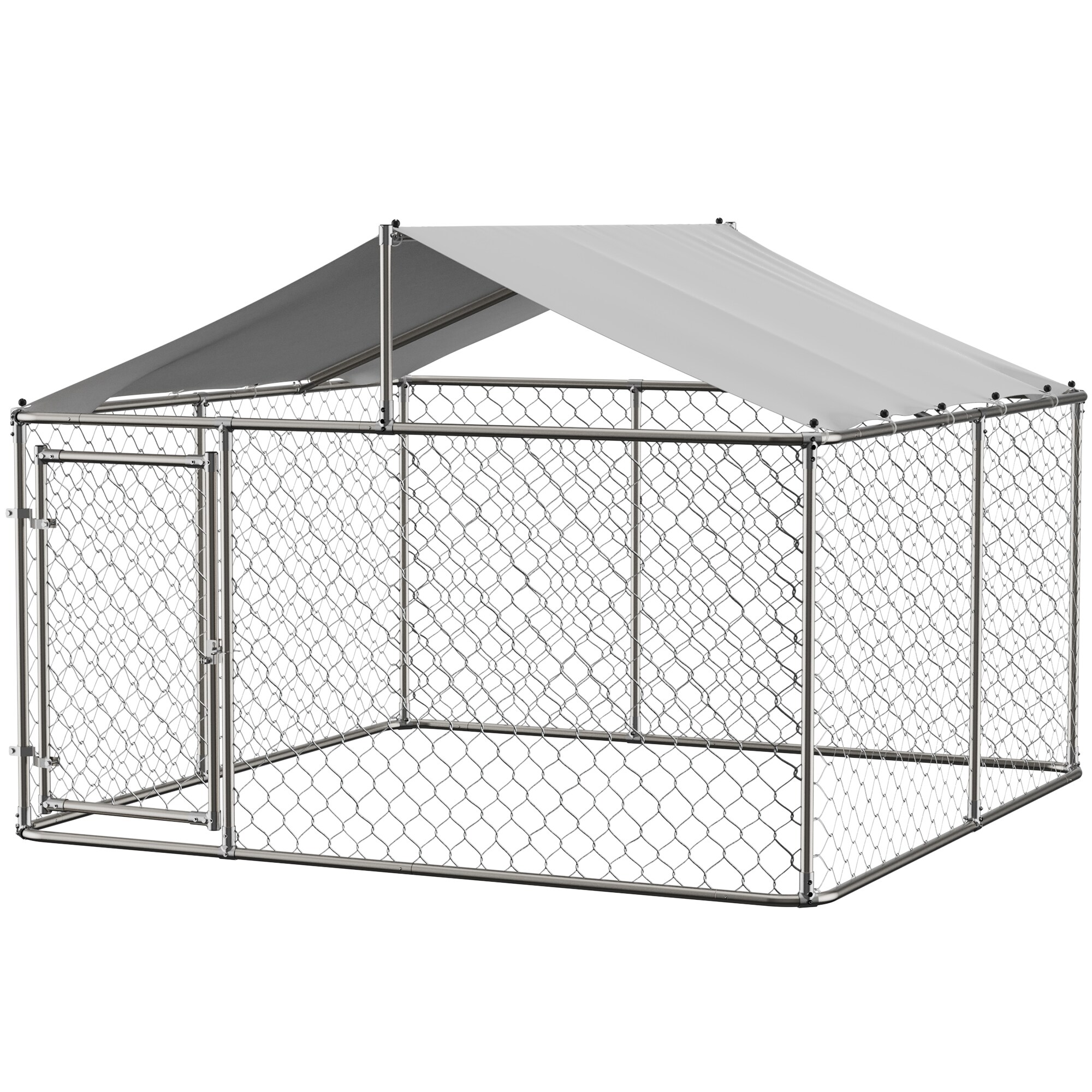 Kahomvis XX-large (91+ lbs.) Wire Dog Kennel roof Outdoor ( 9.8-Feet L x 9.8-Feet W x 5.9-Feet H )