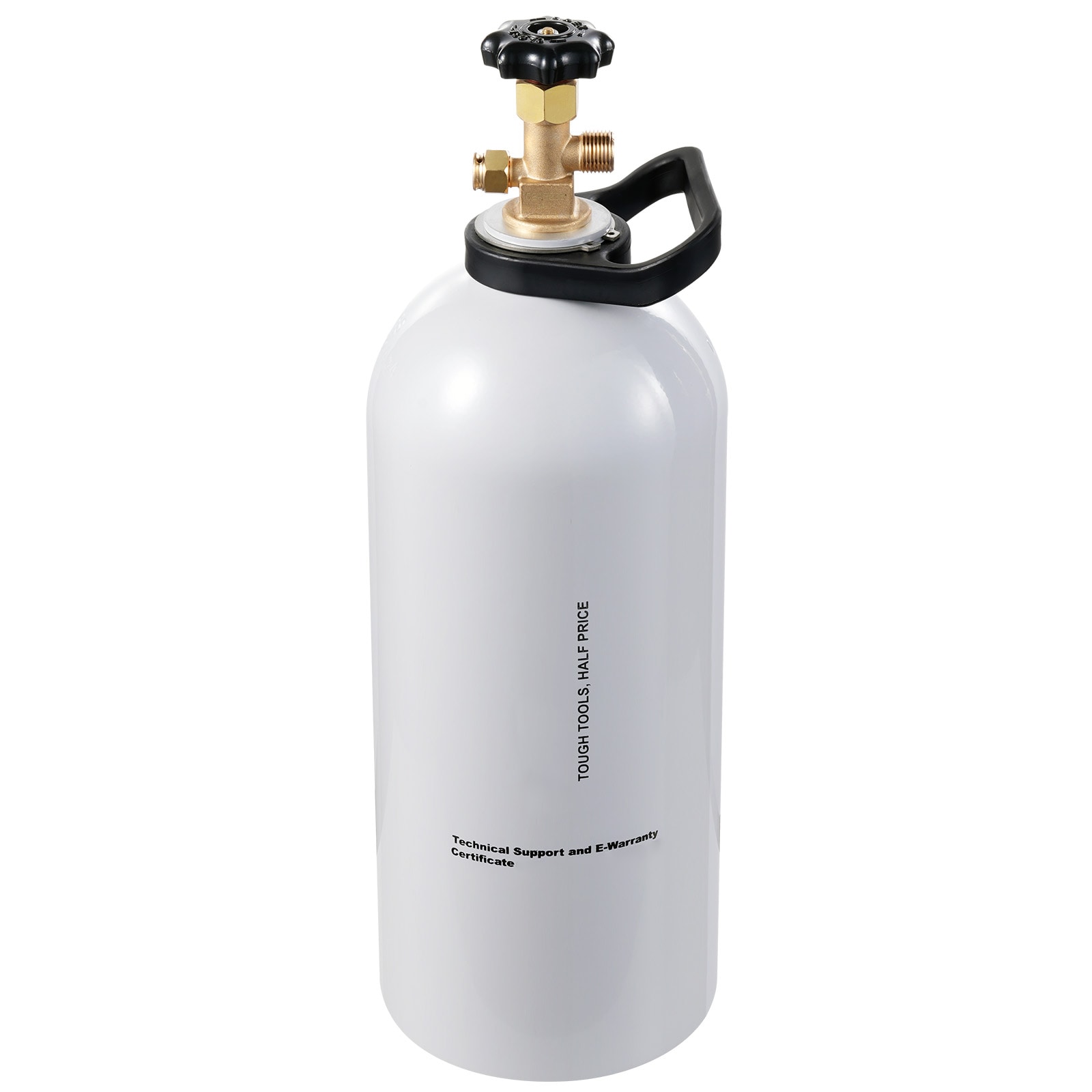 VEVOR SCEYHTQGL10L06840V0 CO2 Tank 10 lbs New Aluminum Alloy Cylinder CO2 Air Tank with Light Spray Coating CGA320 Valve Handle and Adjustable Pressure DOT Approved Cylinder for Draft Beer Dispensing and Soda Maker
