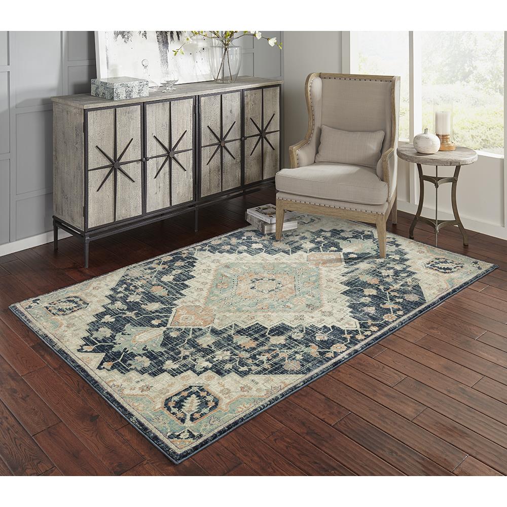 allen + roth Elisa 8 X 8 (ft) Gray Round Indoor Geometric Area Rug in the  Rugs department at